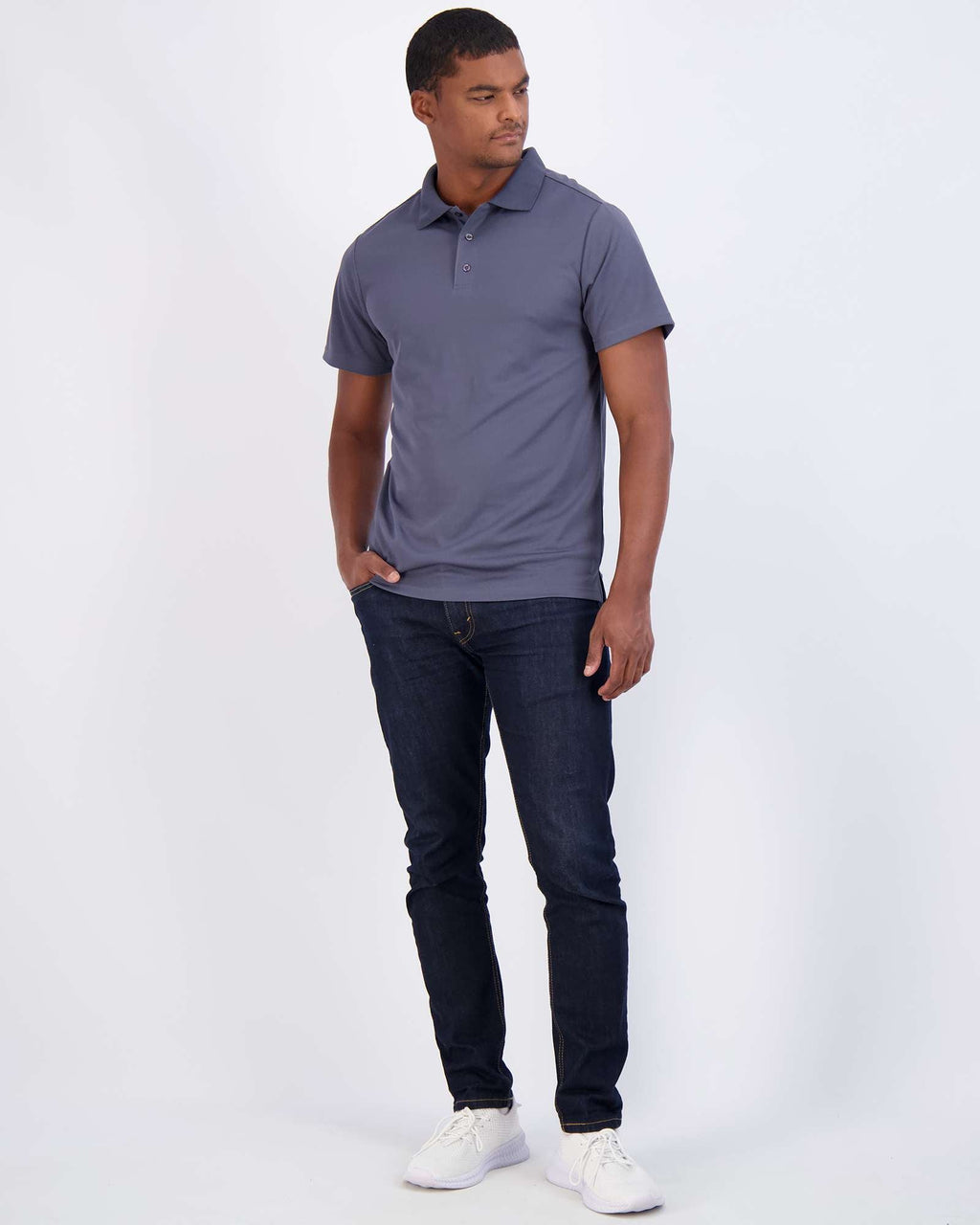 3 Pack: Mens Quick-Dry Short Sleeve Performance Polo Shirt