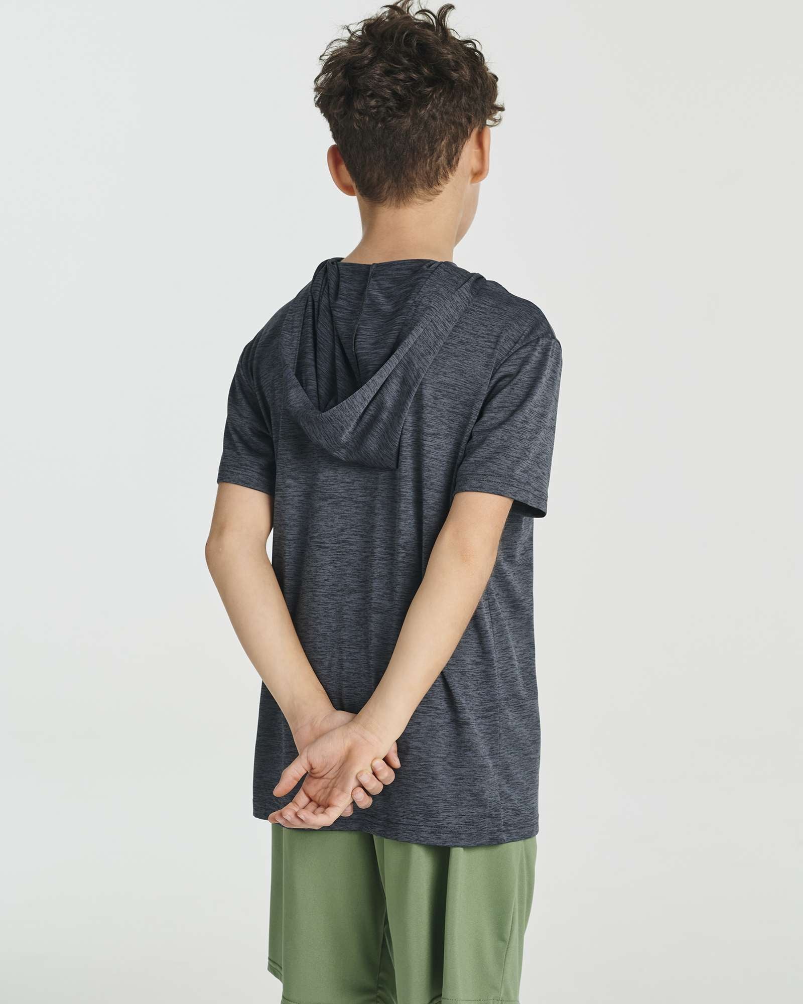 3 Pack: Boys' Dry-Fit Short Sleeve Workout Hoodie