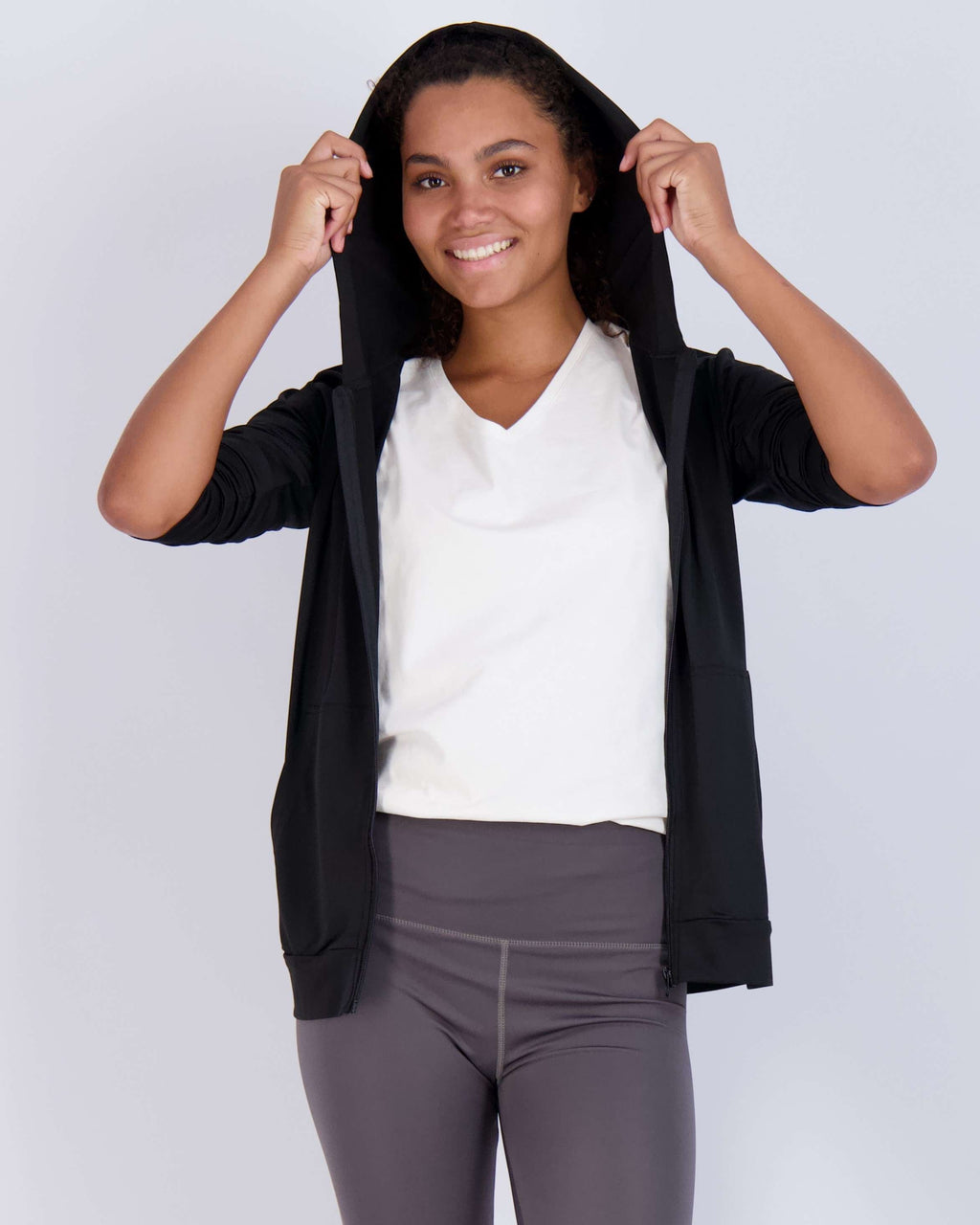 3 Pack: Womens Dry-Fit Active Full Zip-Up Hoodie Jacket