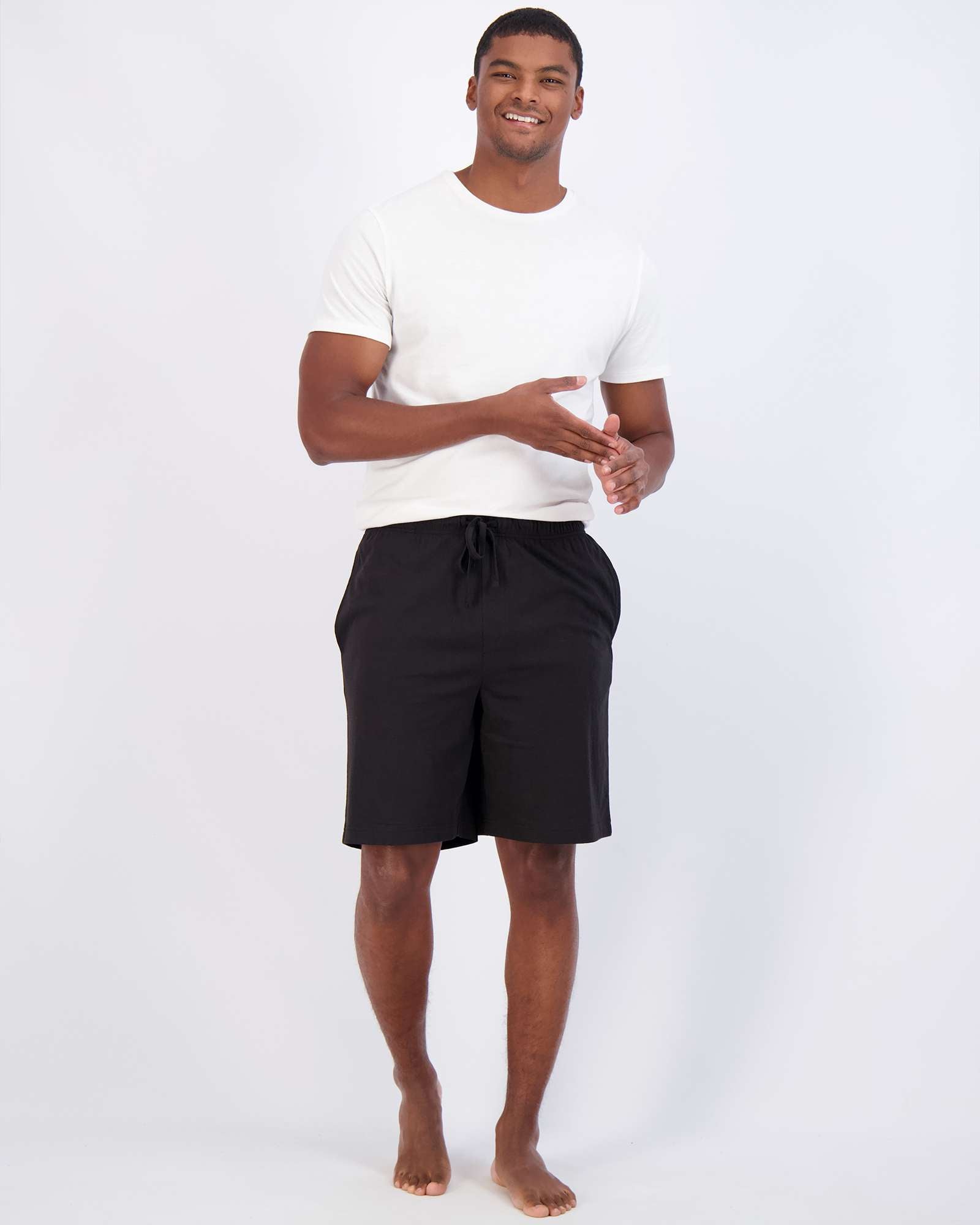 3 Pack:Mens Cotton Sleep Pajama Lounge Shorts