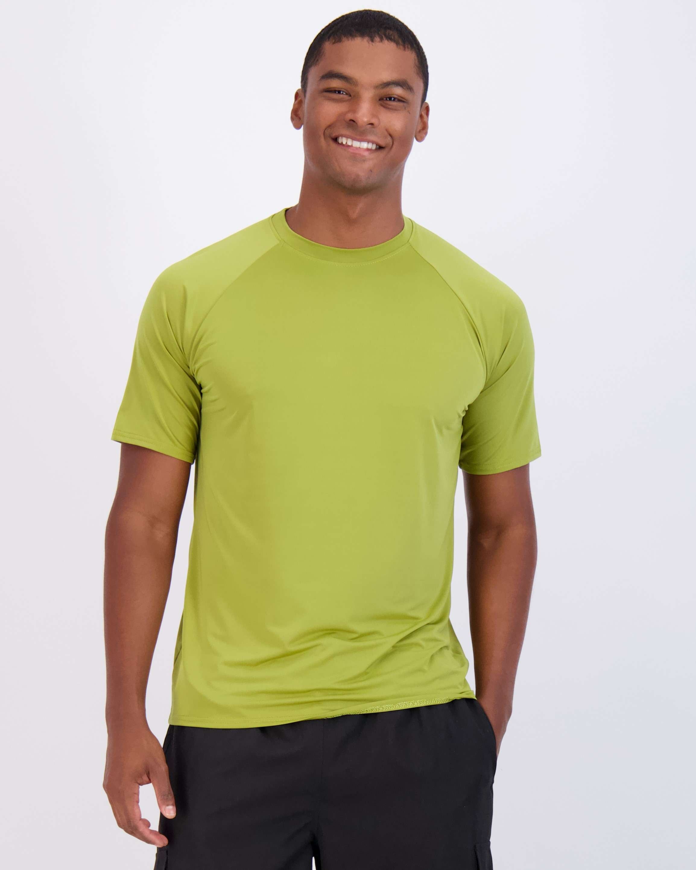 4 Pack: Men's Short Sleeve Rash Guard Shirt (Available In Big & Tall)