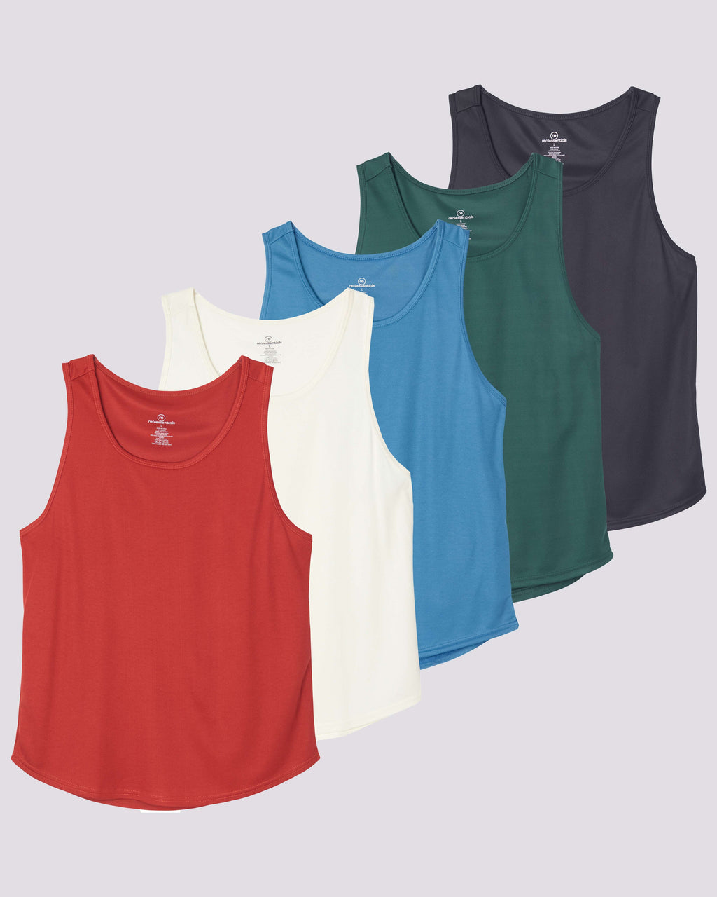 5 Pack: Men's Mesh Y-Back Muscle Tank Top (Available in Big & Tall)