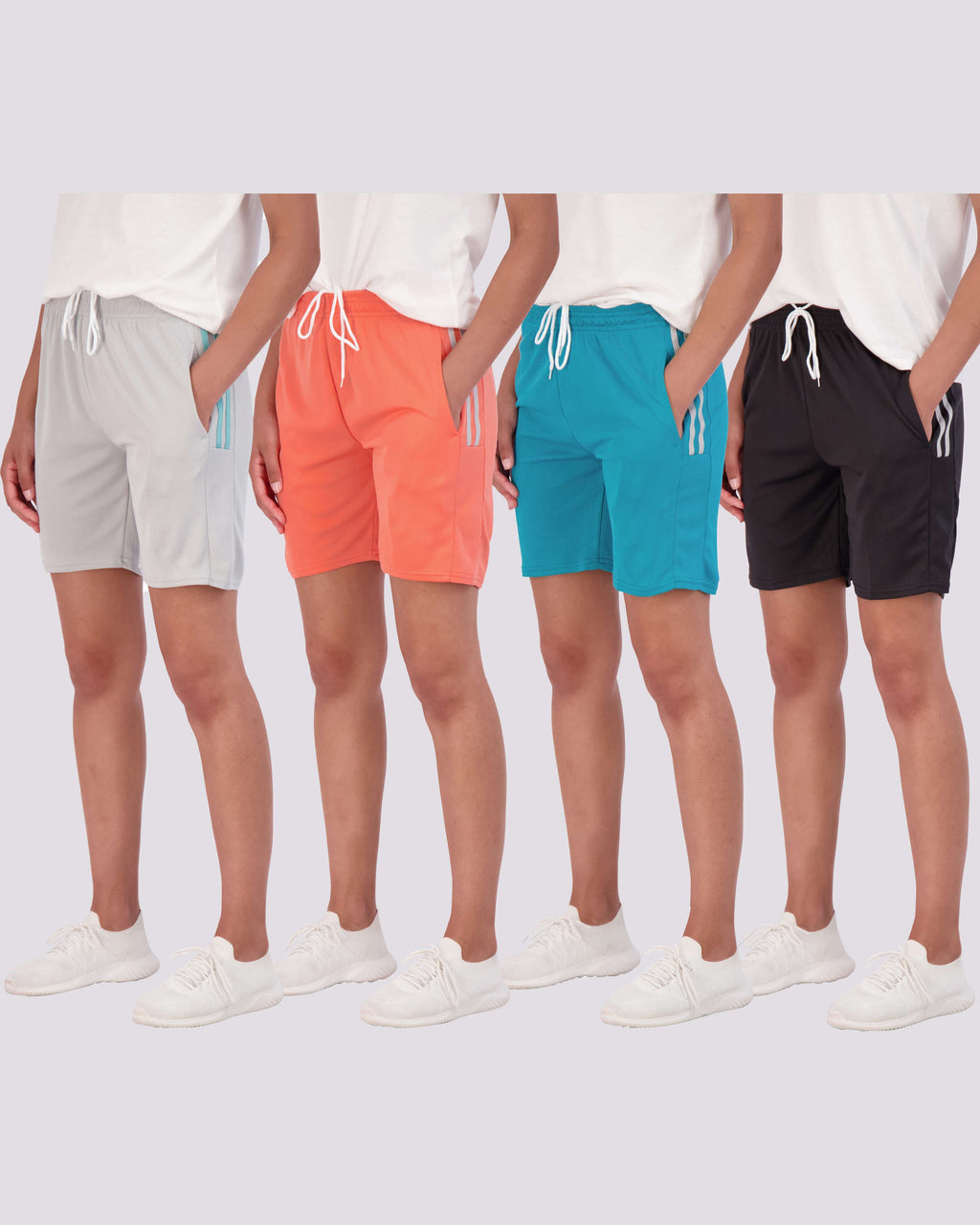 4 Pack: Women's 7" Mesh Quick-Dry Bermuda Shorts