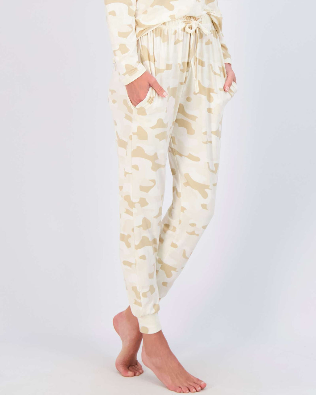 4 Piece: Womens Long Sleeve Henley & Jogger Lounge Pajama Set