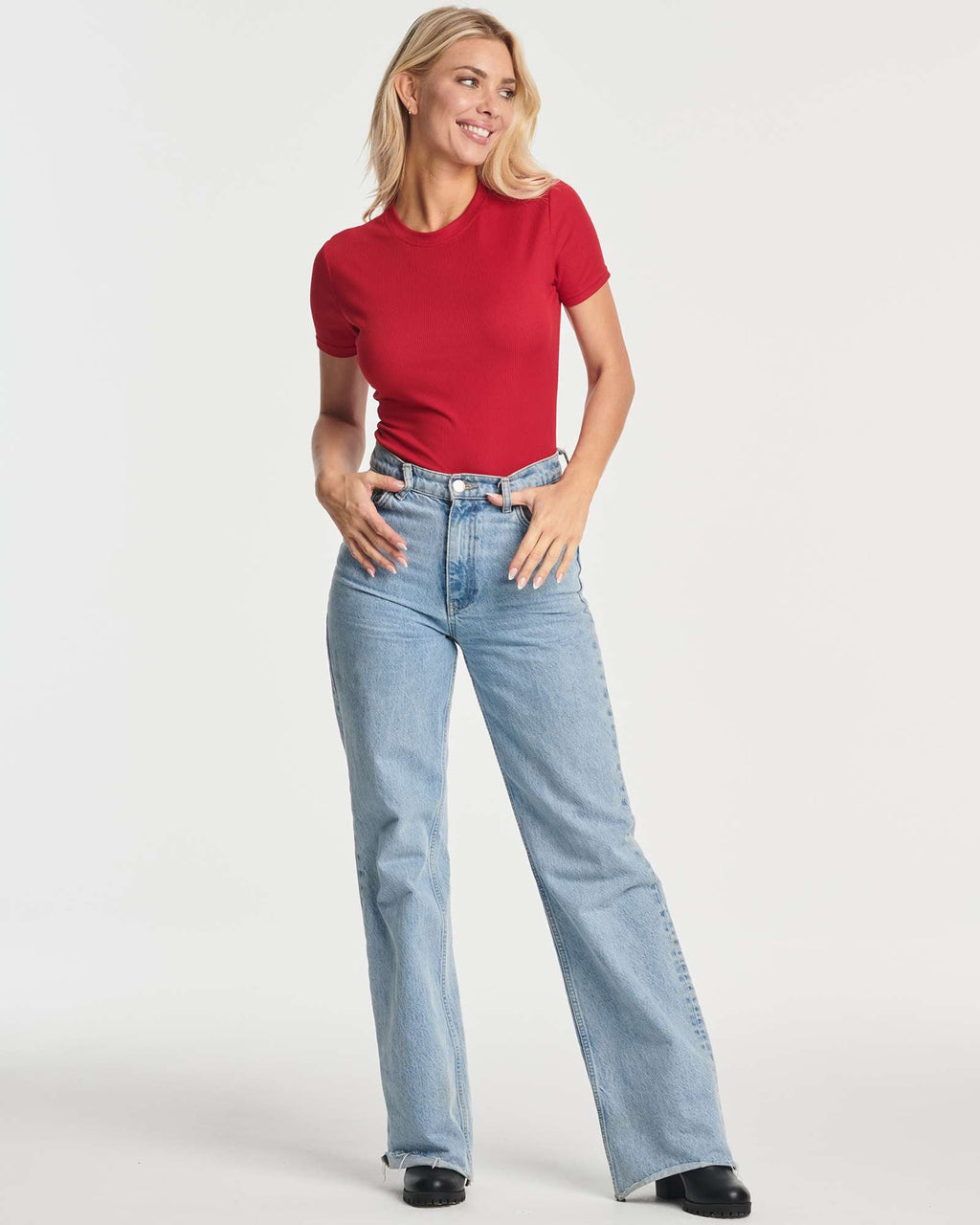 3 Pack: Women's Round Neck Short Sleeve Ribbed Shapewear Bodysuit Shirt Tops (Available in Plus Size)