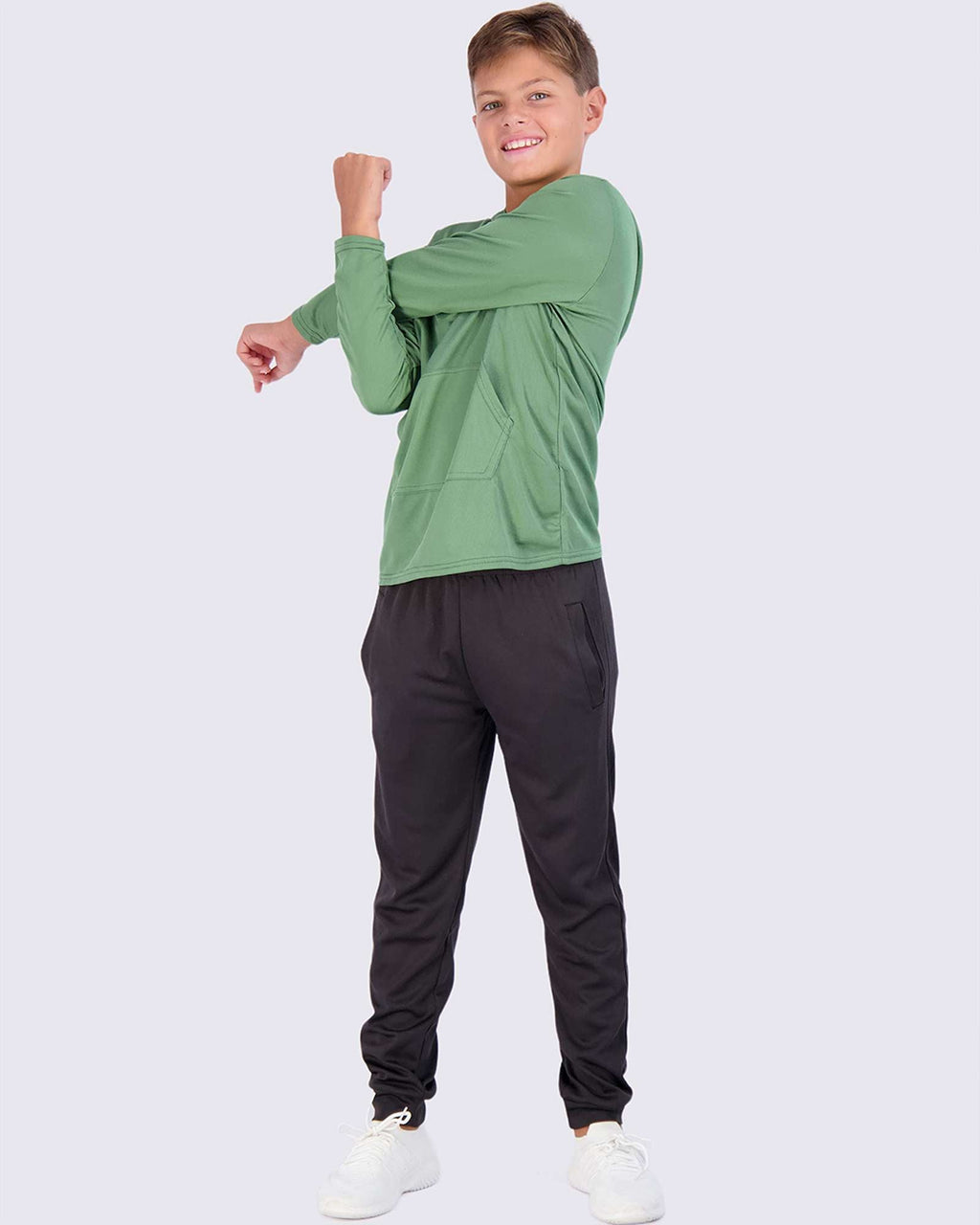 3 Pack: Boys Mesh Long Sleeve Pullover Hoodie Active Sweatshirt