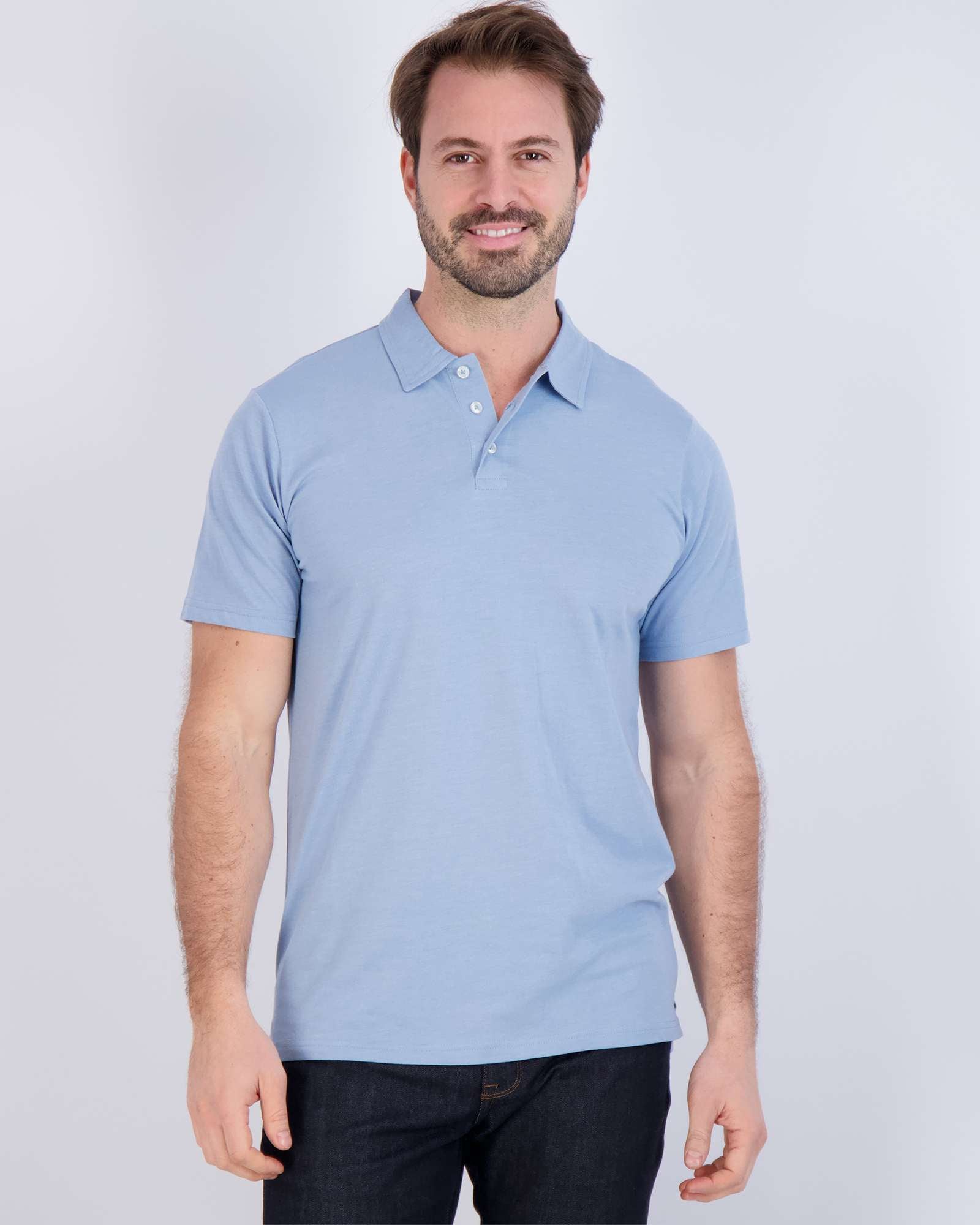 3 Pack: Men's Jersey Cotton Short Sleeve Polo Shirt