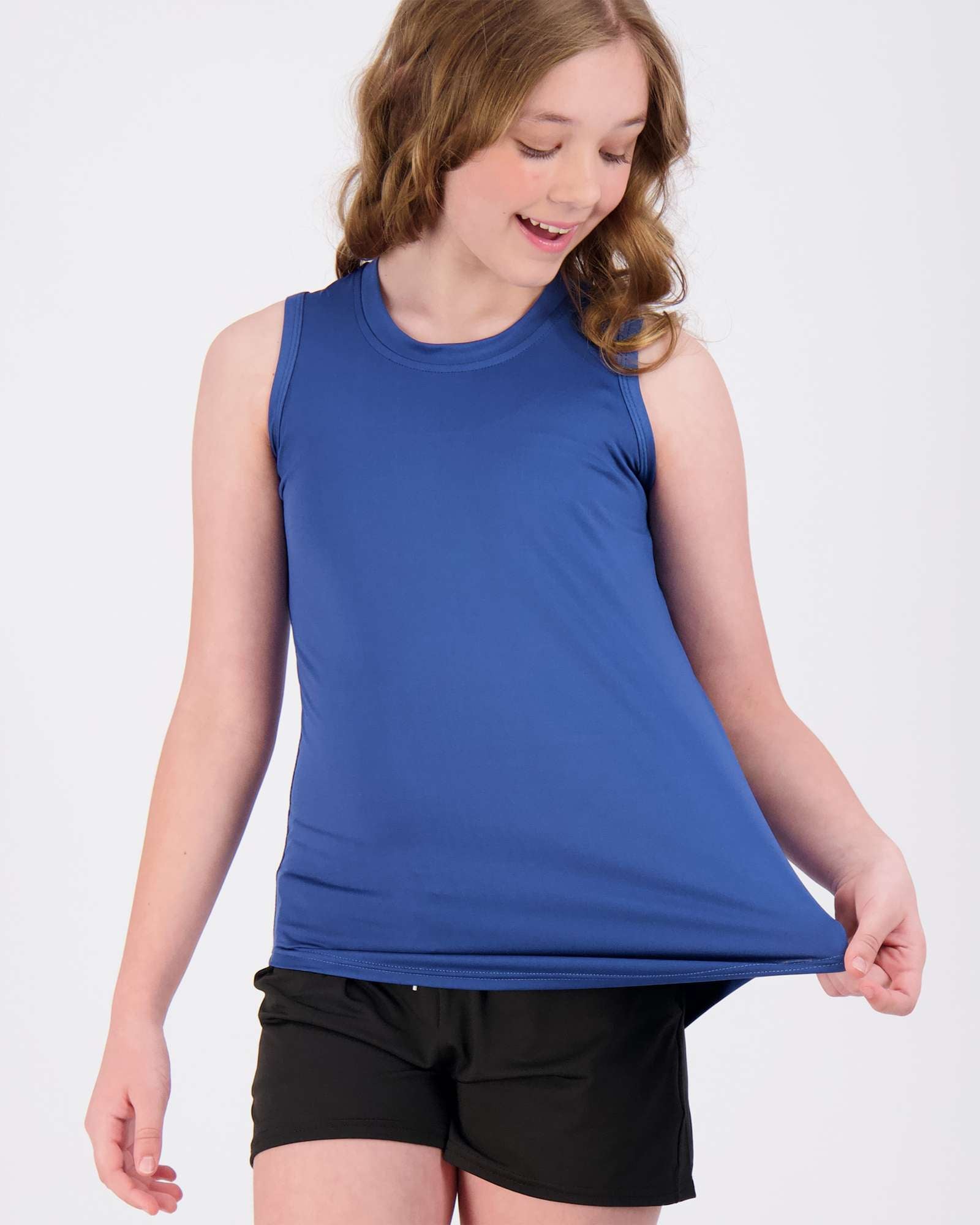 4 Pack: Girls Active Dry Fit Performance Tank Top