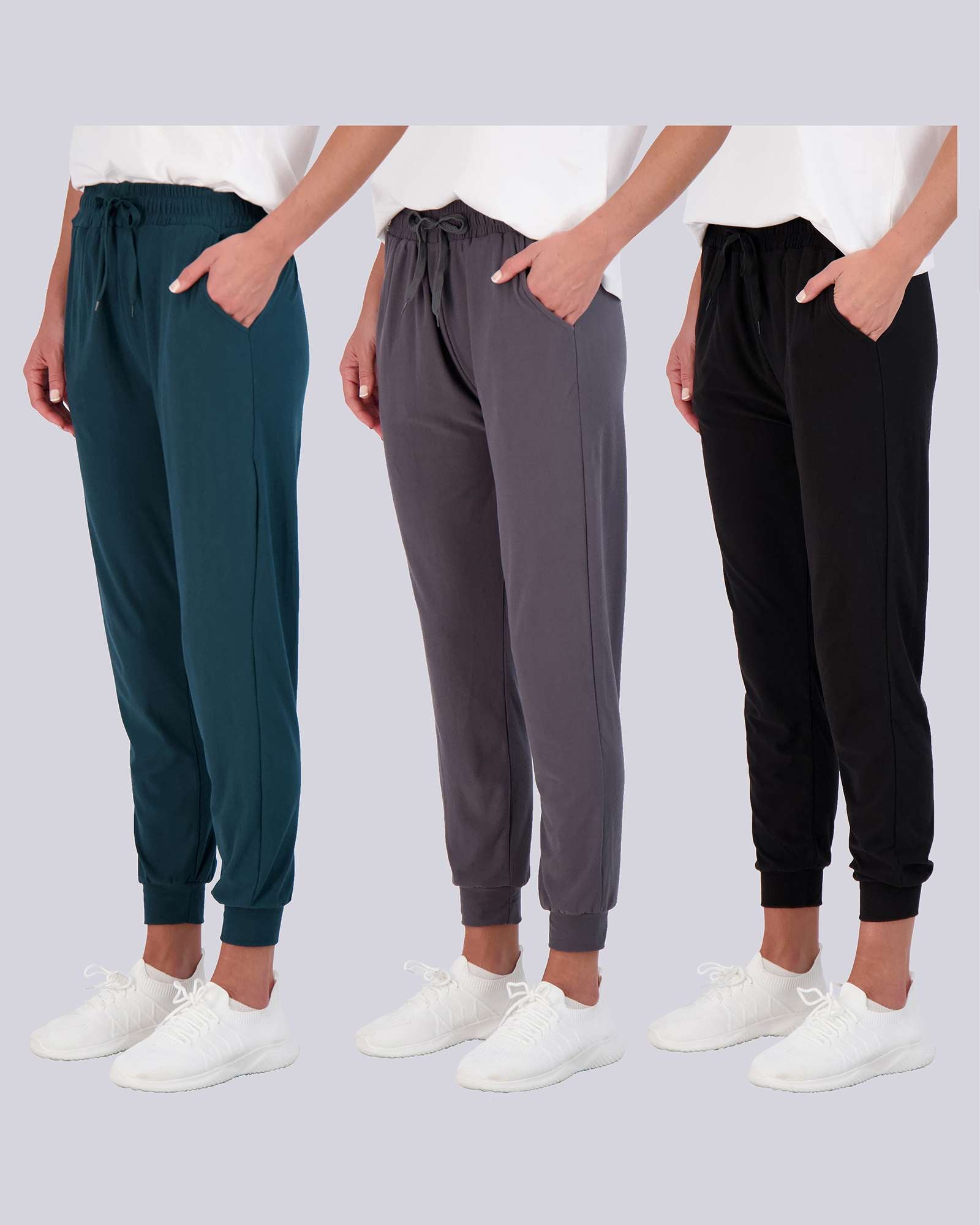 3 Pack: Womens Ultra-Soft Lounge Joggers