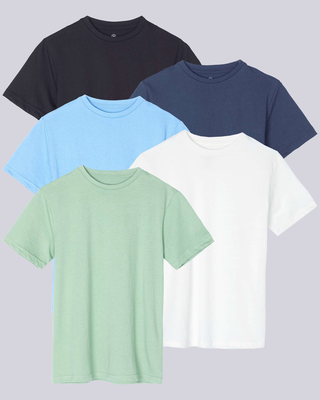5 Pack: Boys' Cotton Short Sleeve T-Shirts