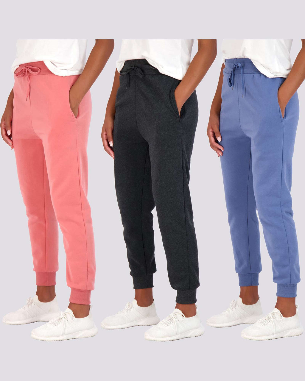 3 Pack: Womens Fleece Jogger Sweatpants