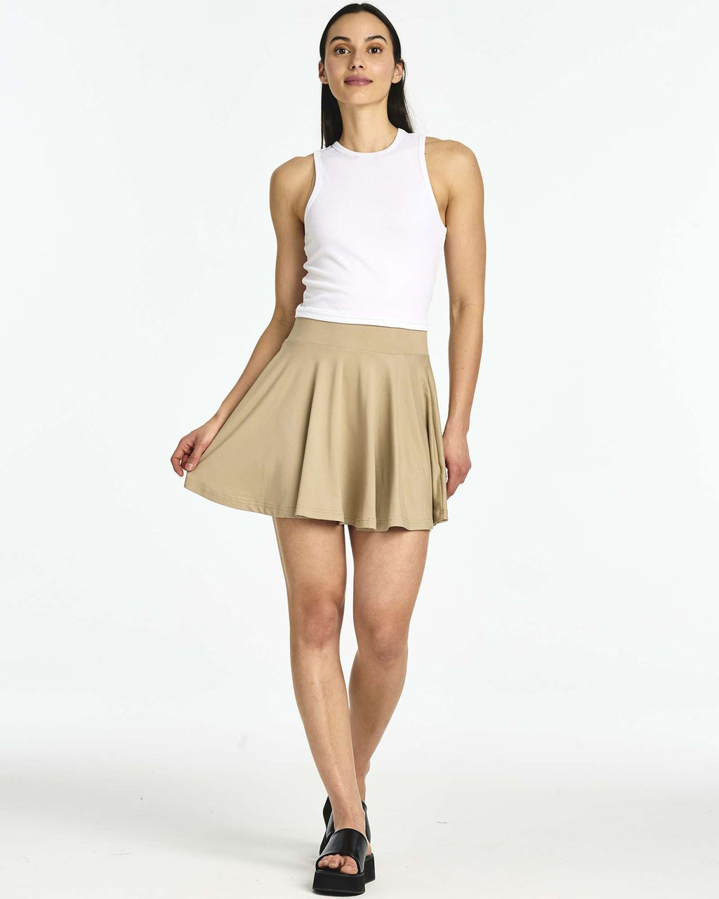 4 Pack: Women's Soft Casual Pleated Mini Skirt