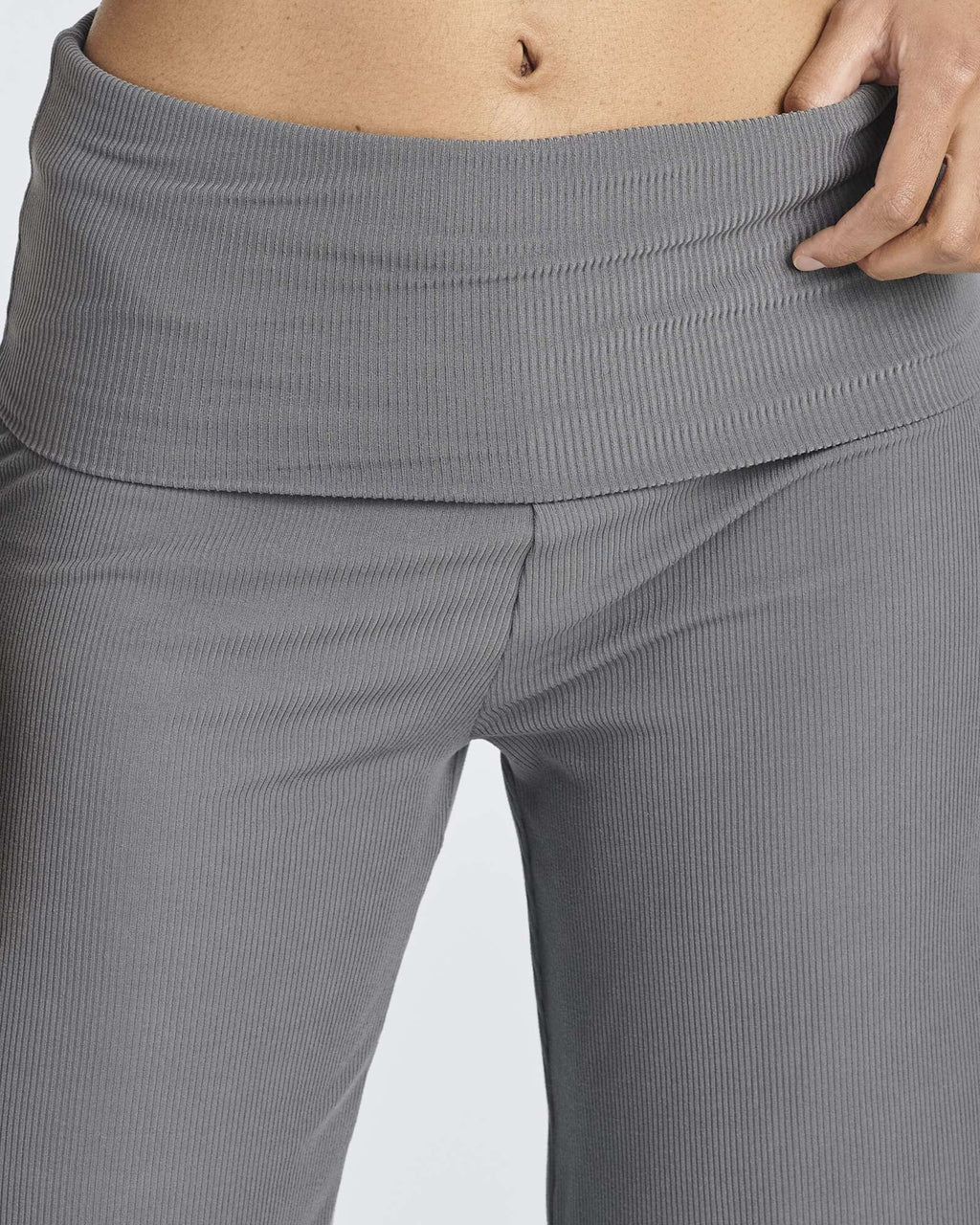 3 Pack: Women's Ribbed Foldover Wide Leg Capri Pants