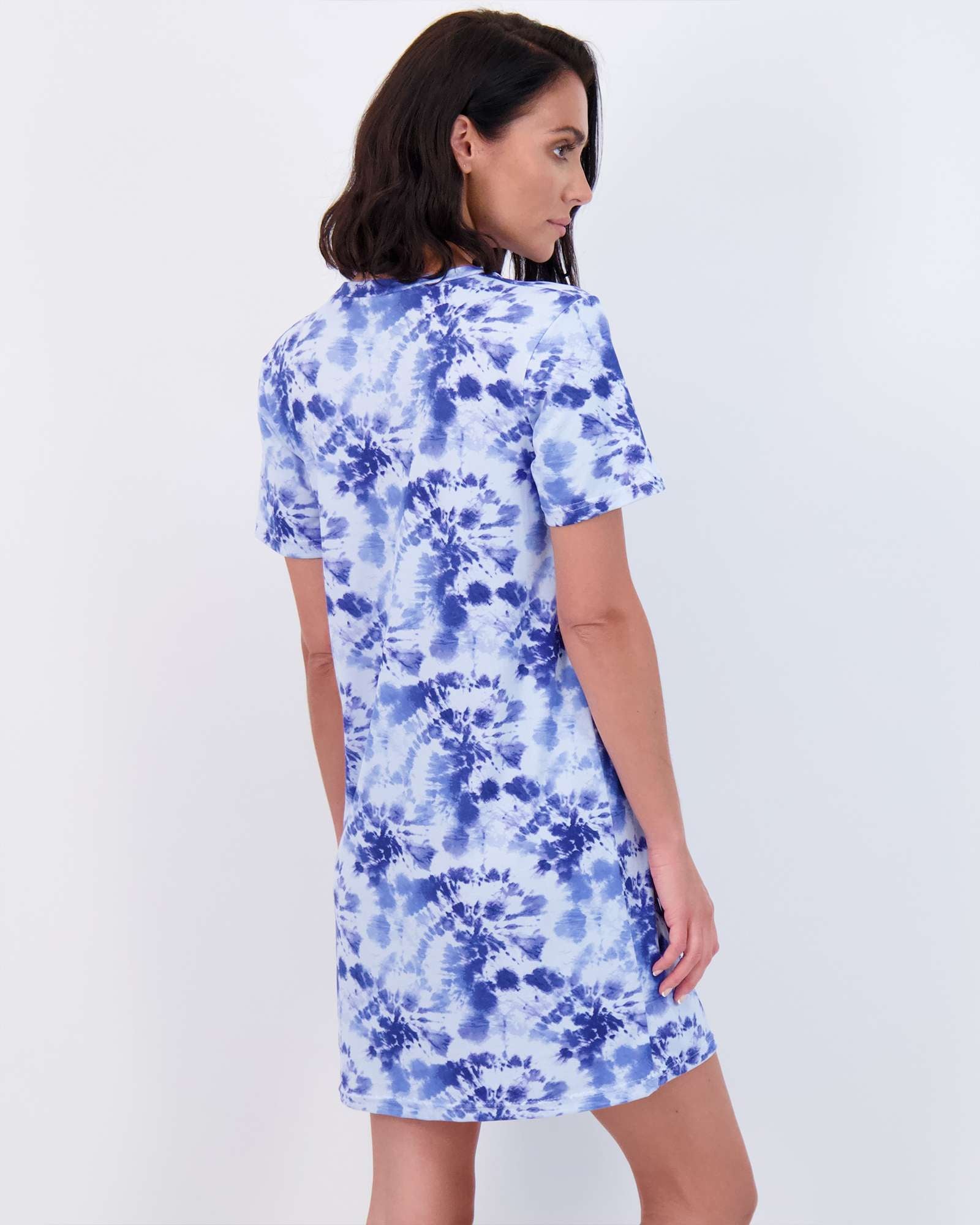 3 Pack: Womens Short-Sleeve Ultra-Soft Nightshirt Sleep Dress