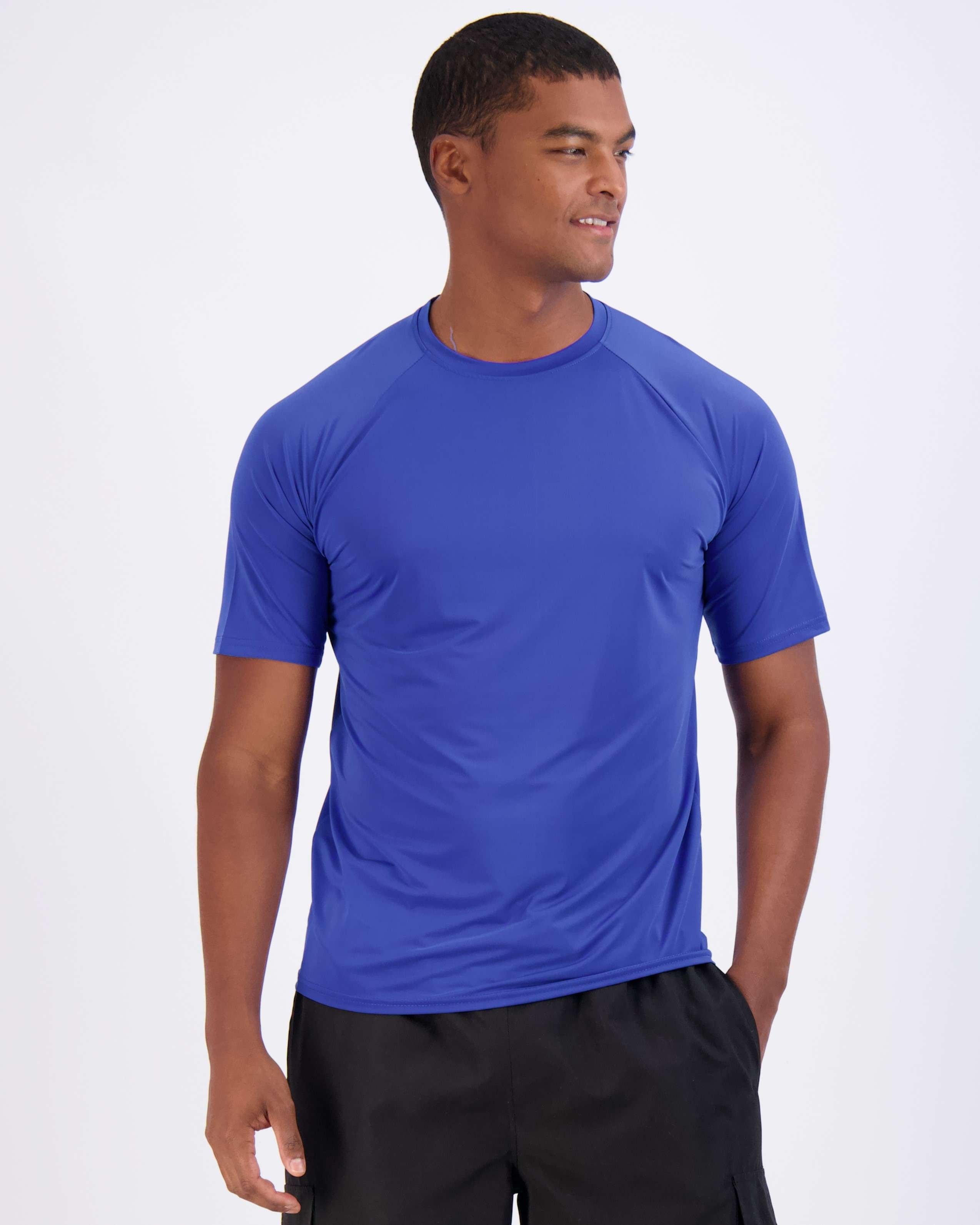 4 Pack: Men's Short Sleeve Rash Guard Shirt (Available In Big & Tall)