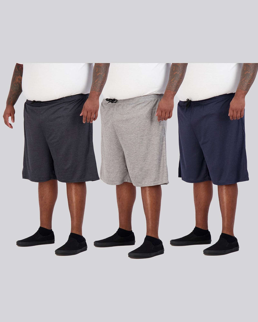 5 Pack: Mens Mesh Active Basketball Shorts (3X-5X)