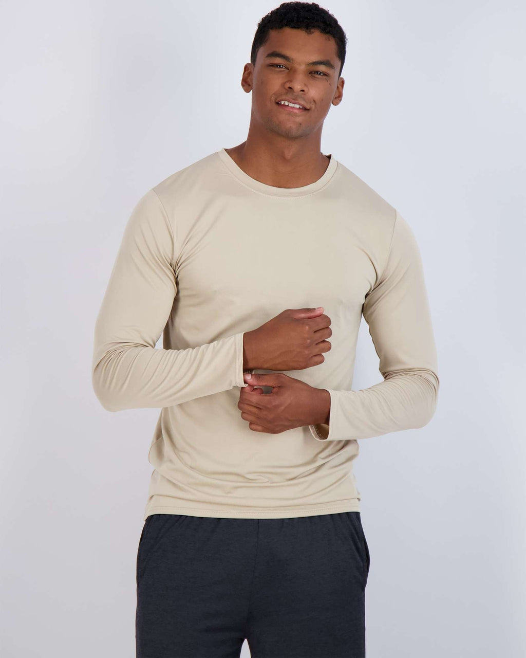 Real Essentials 4 Pack: Men's Dry-Fit UV Moisture Wicking UPF 50+ SPF Sun Protective Fishing Hiking Swim Long Sleeve Shirt