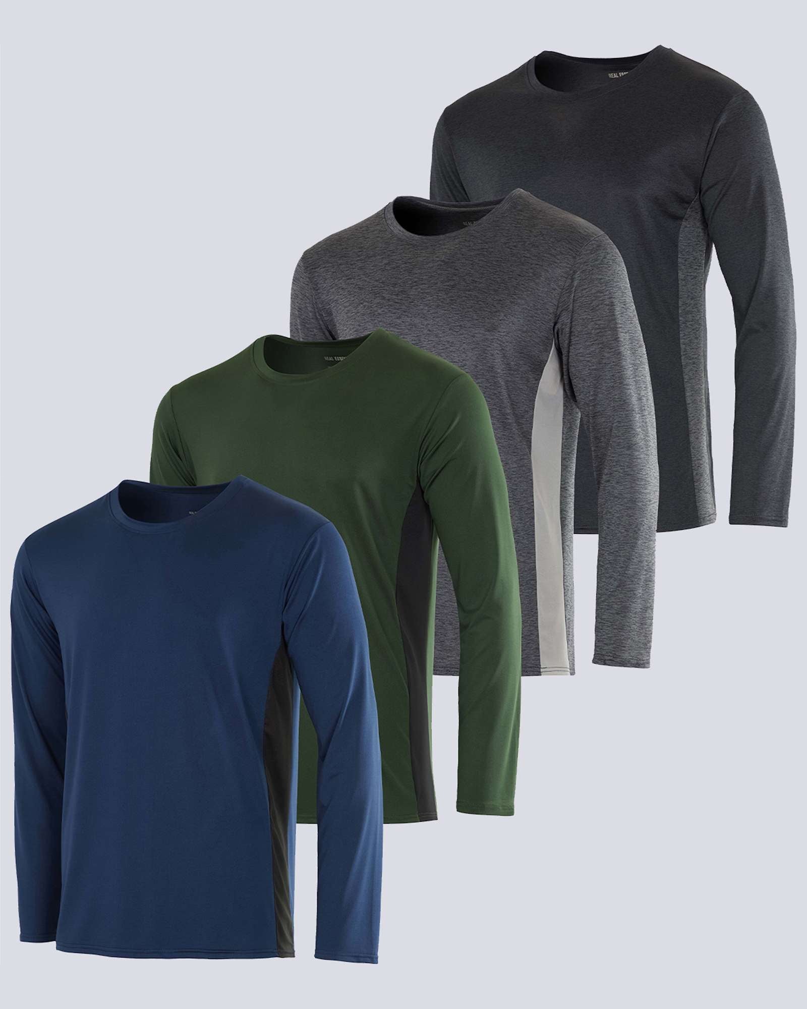 4 Pack: Boys Dry-Fit Active Long-Sleeve T-Shirt