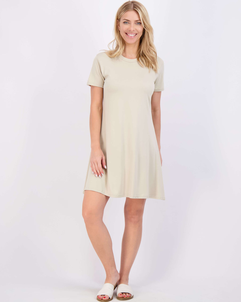 3 Pack: Women's Soft Lounge Swing Casual T-Shirt Dress (Available in Plus Size)