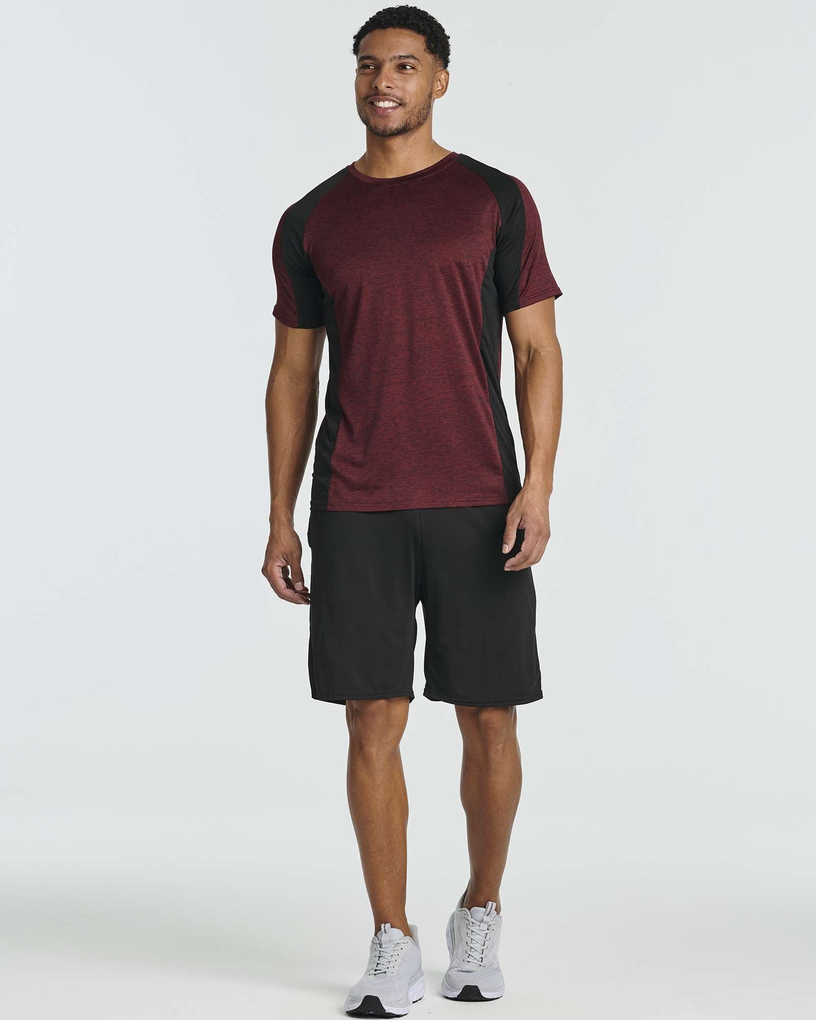 5 Pack: Mens Dry-Fit Active Crew Neck T-Shirt