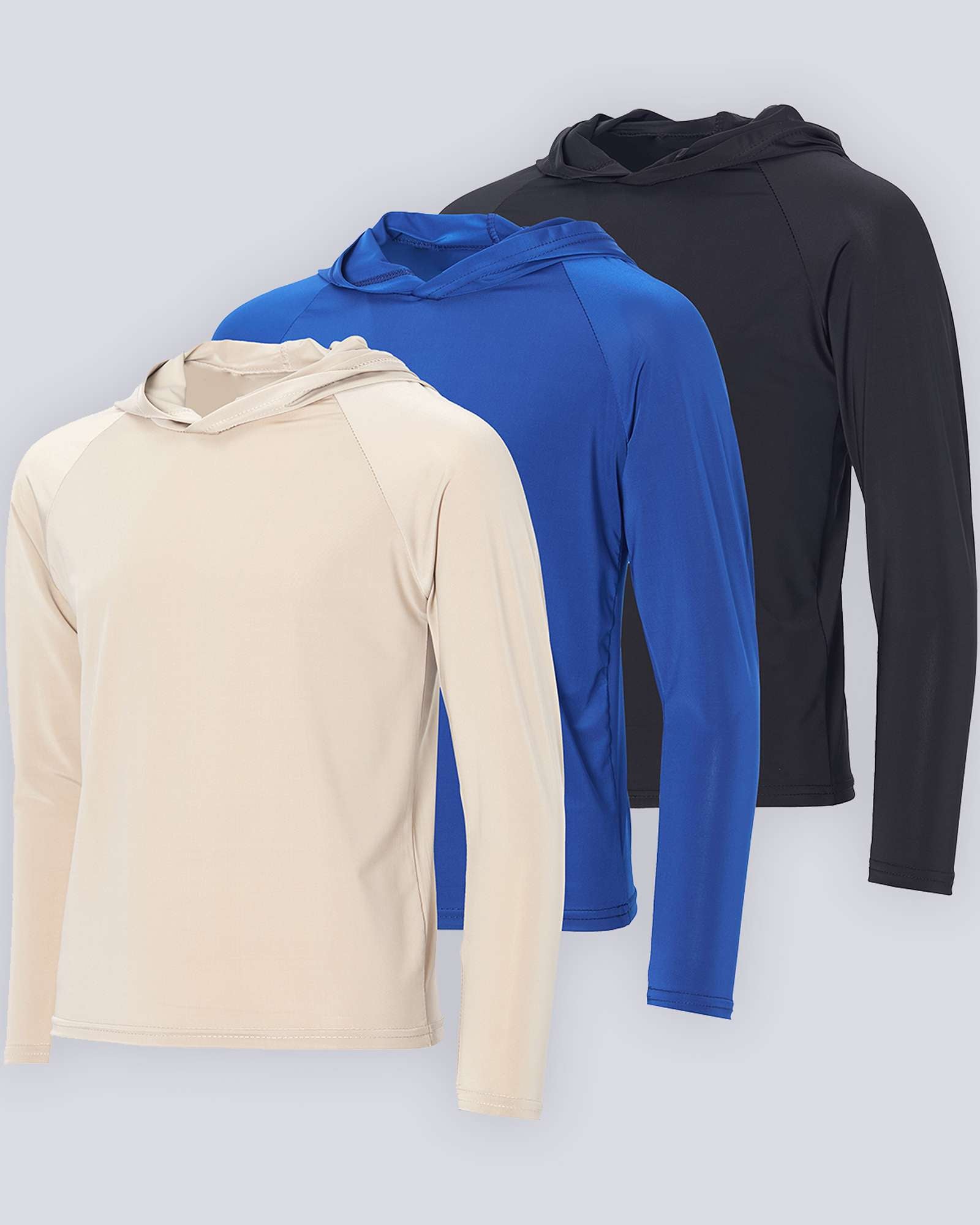 3 Pack: Youth Rashguard Hoodie UPF Sun Protection