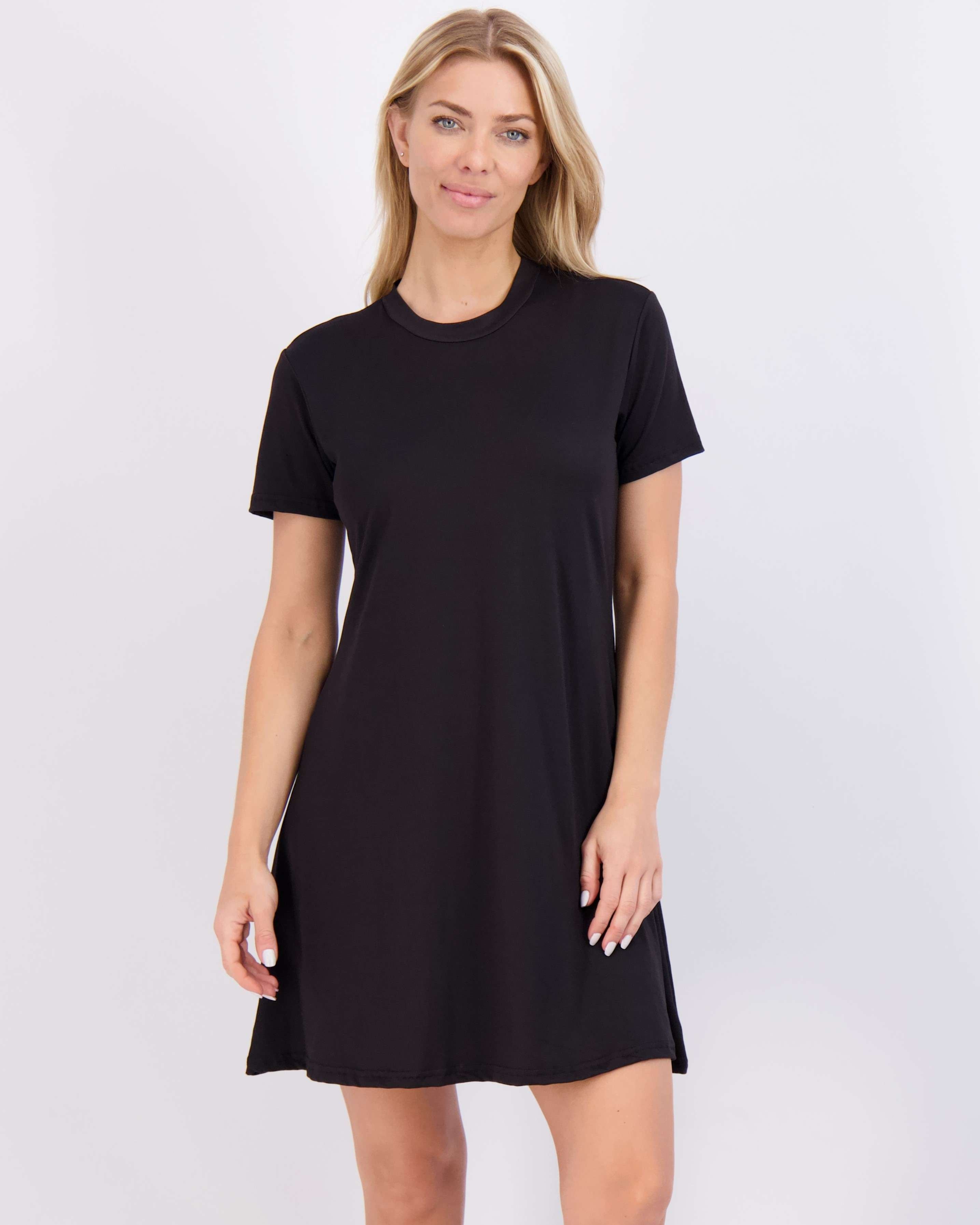 3 Pack: Women's Soft Lounge Swing Casual T-Shirt Dress (Available in Plus Size)