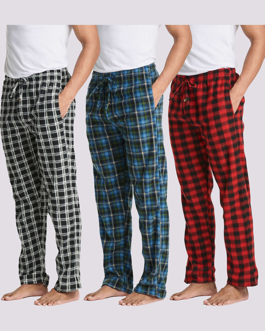 3 Pack: Mens Fleece Pajama Pants