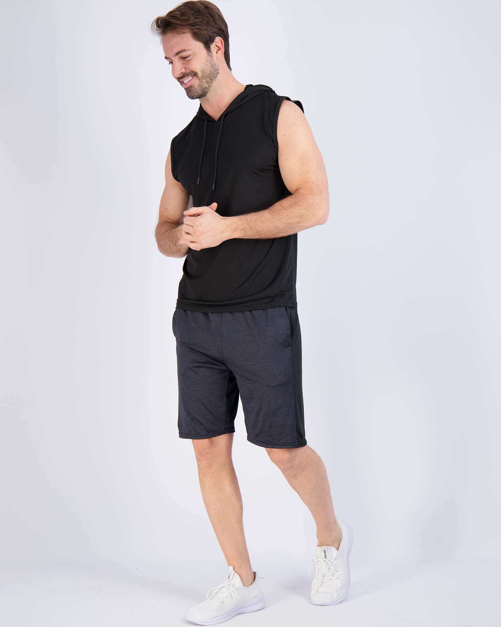 3 Pack: Men’s Dry-Fit Active Tank Top Hoodie