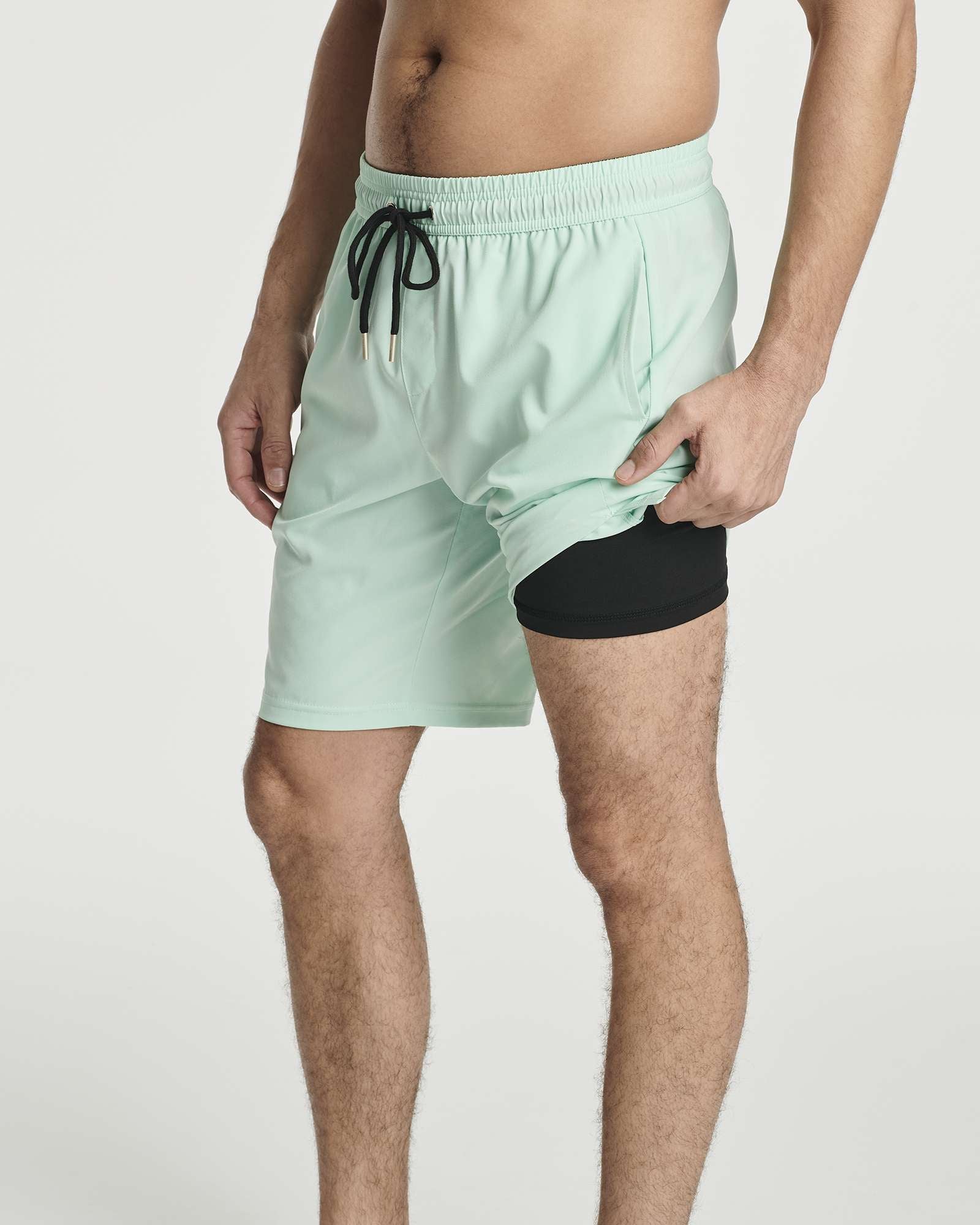 3 Pack: Men's 9" 2-in-1 Board Shorts with Compression Liner