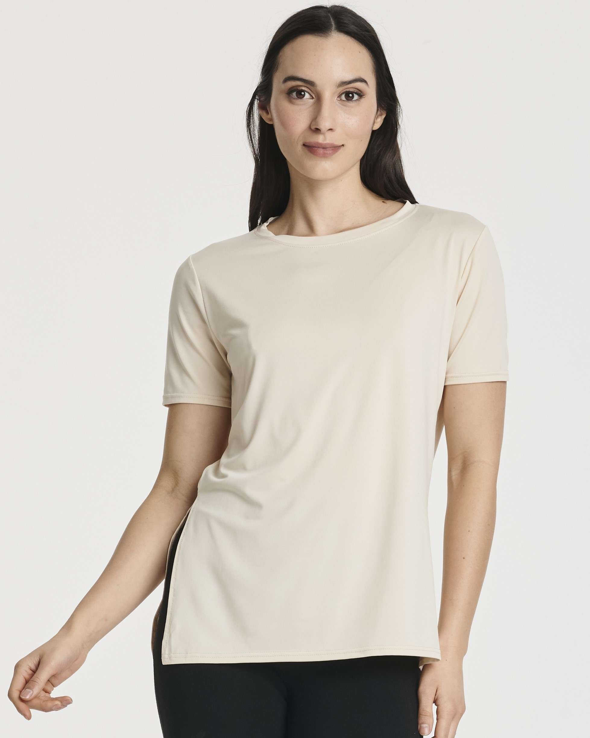 5 Pack: Women's Short Sleeve Crew Relaxed Yoga Top (Available in Plus Size)
