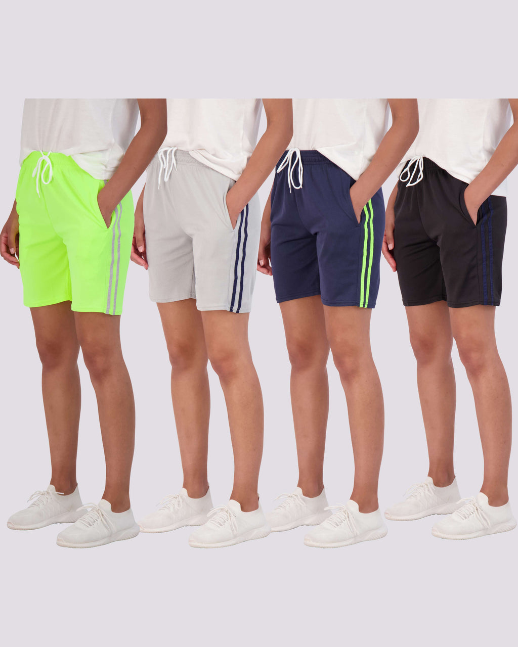 4 Pack: Women's 7" Mesh Quick-Dry Bermuda Shorts