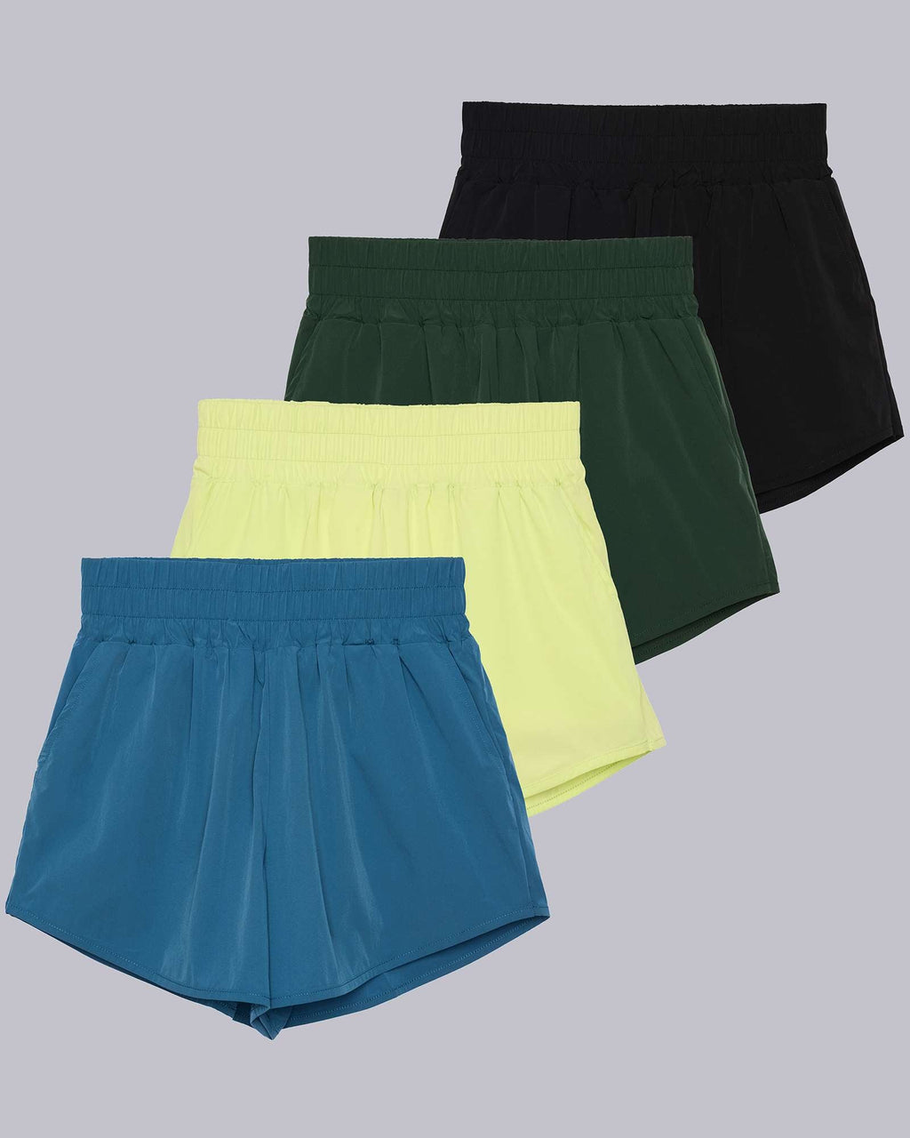 4 Pack: Women's 2.5" Running Shorts with Liner