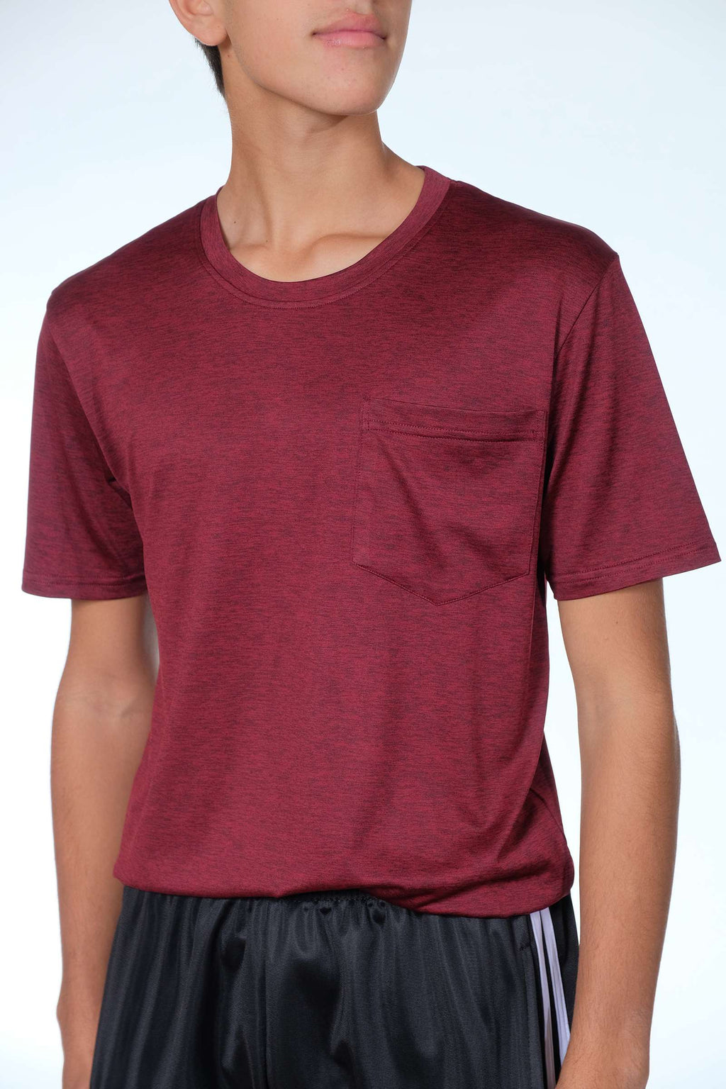 5 Pack: Boys & Girls  Youth Dry-Fit Moisture Wicking Active Athletic Performance Short-Sleeve Pocket T-Shirt