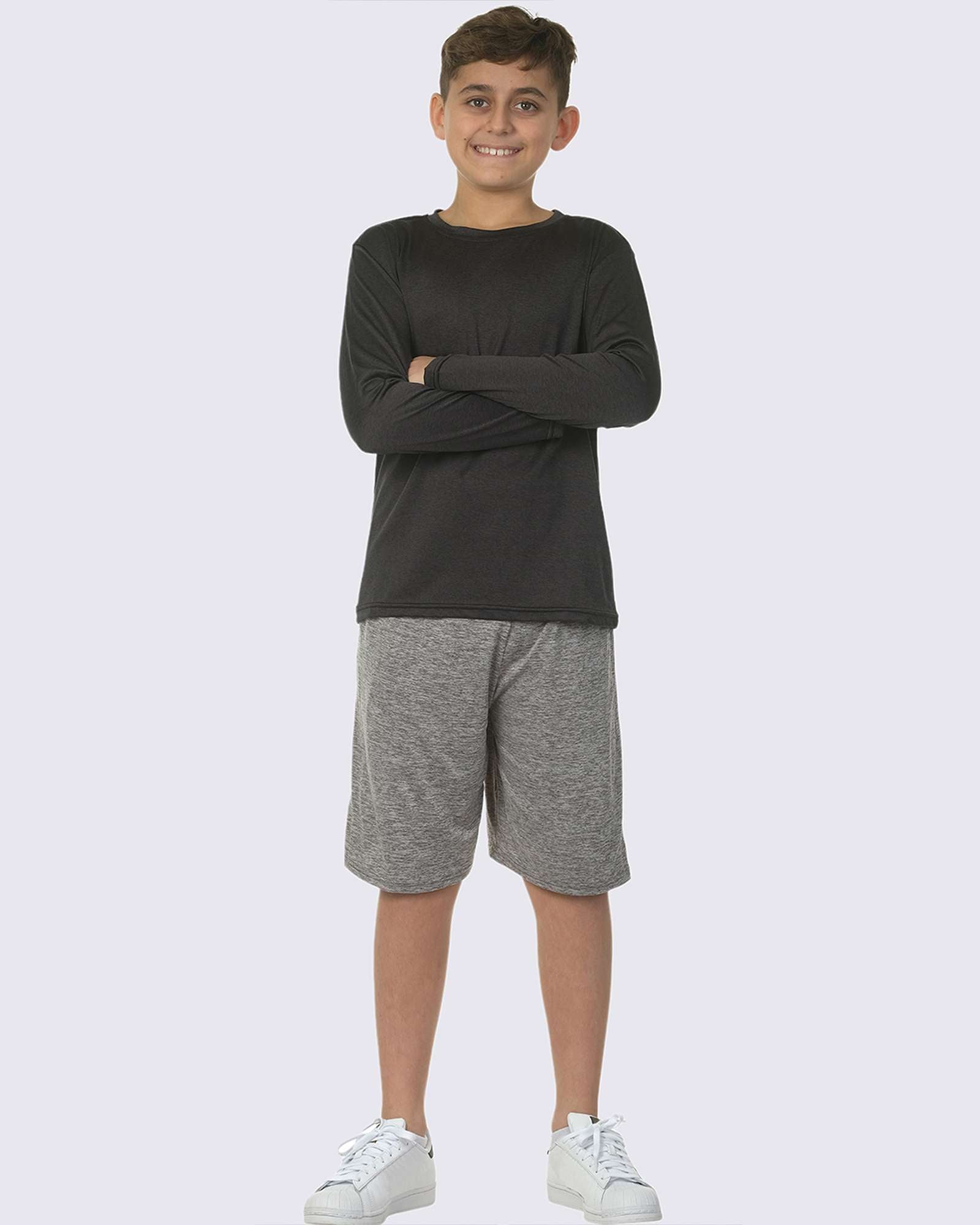 4 Pack: Boys Dry-Fit Active Long-Sleeve T-Shirt