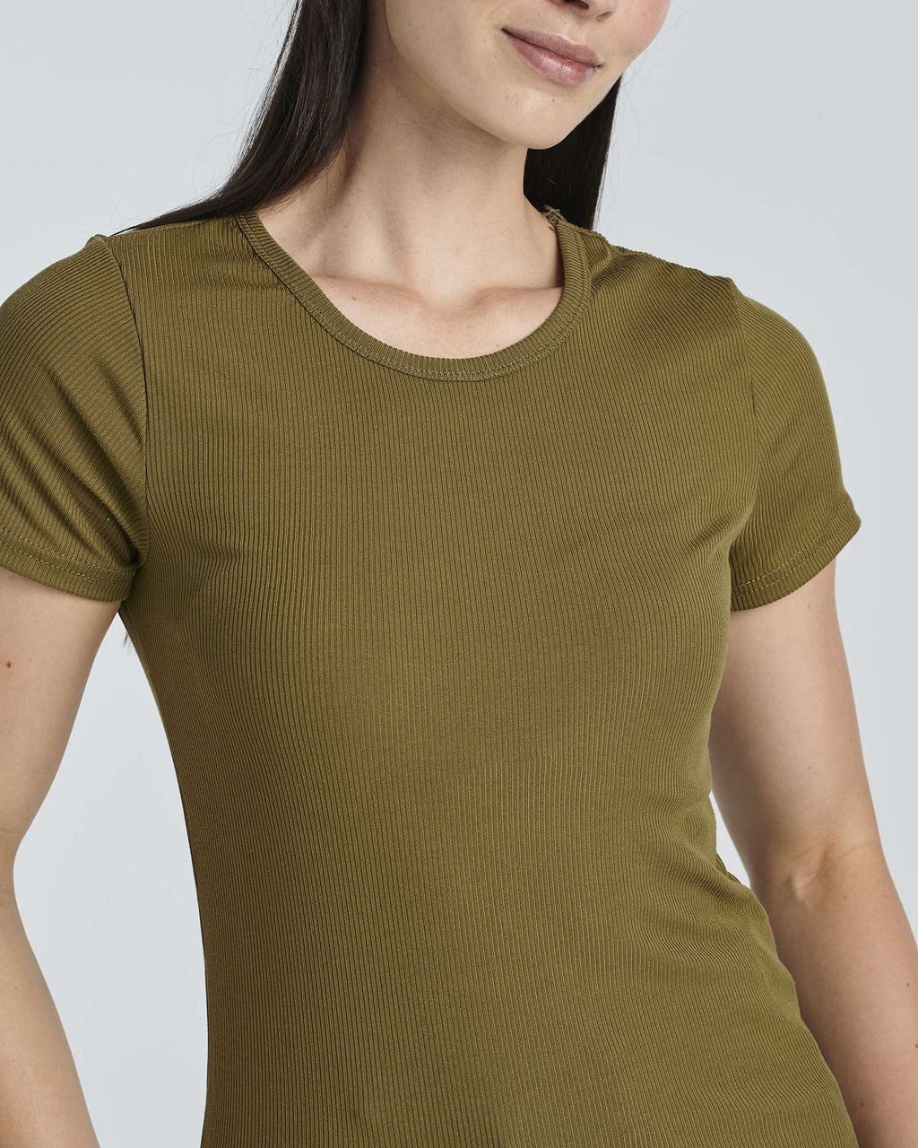 4 Pack: Women's Ribbed Knit Short Sleeve T-Shirt (Available in Plus)