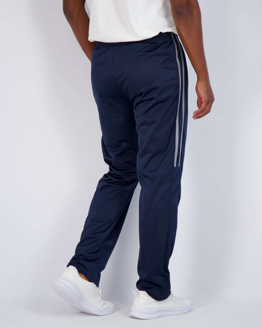 3 Pack: Mens Active Athletic Casual Tricot Open Bottom Sweatpants with Pockets (Available in Big & Tall)