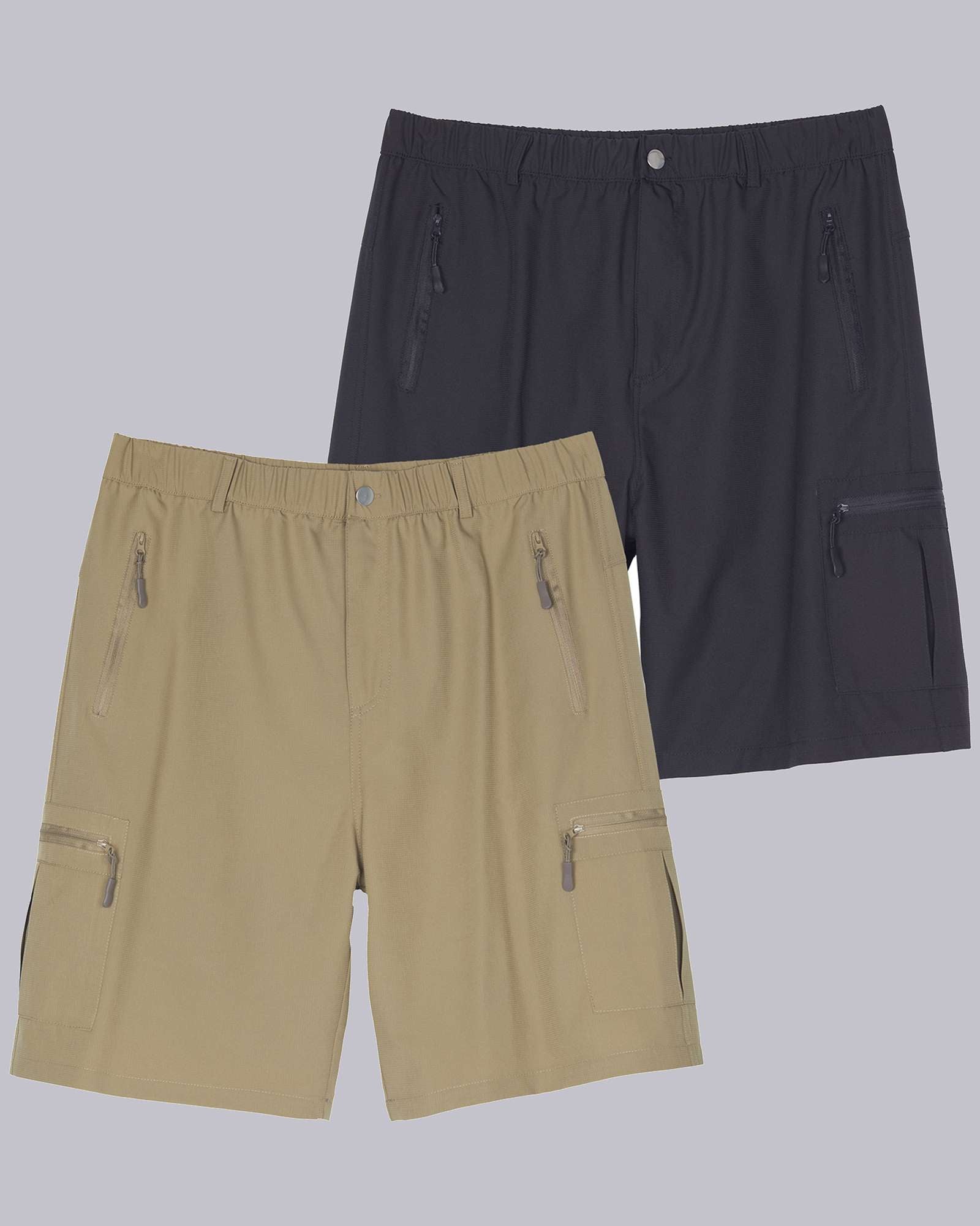 2 Pack: Men's Hiking Cargo Shorts