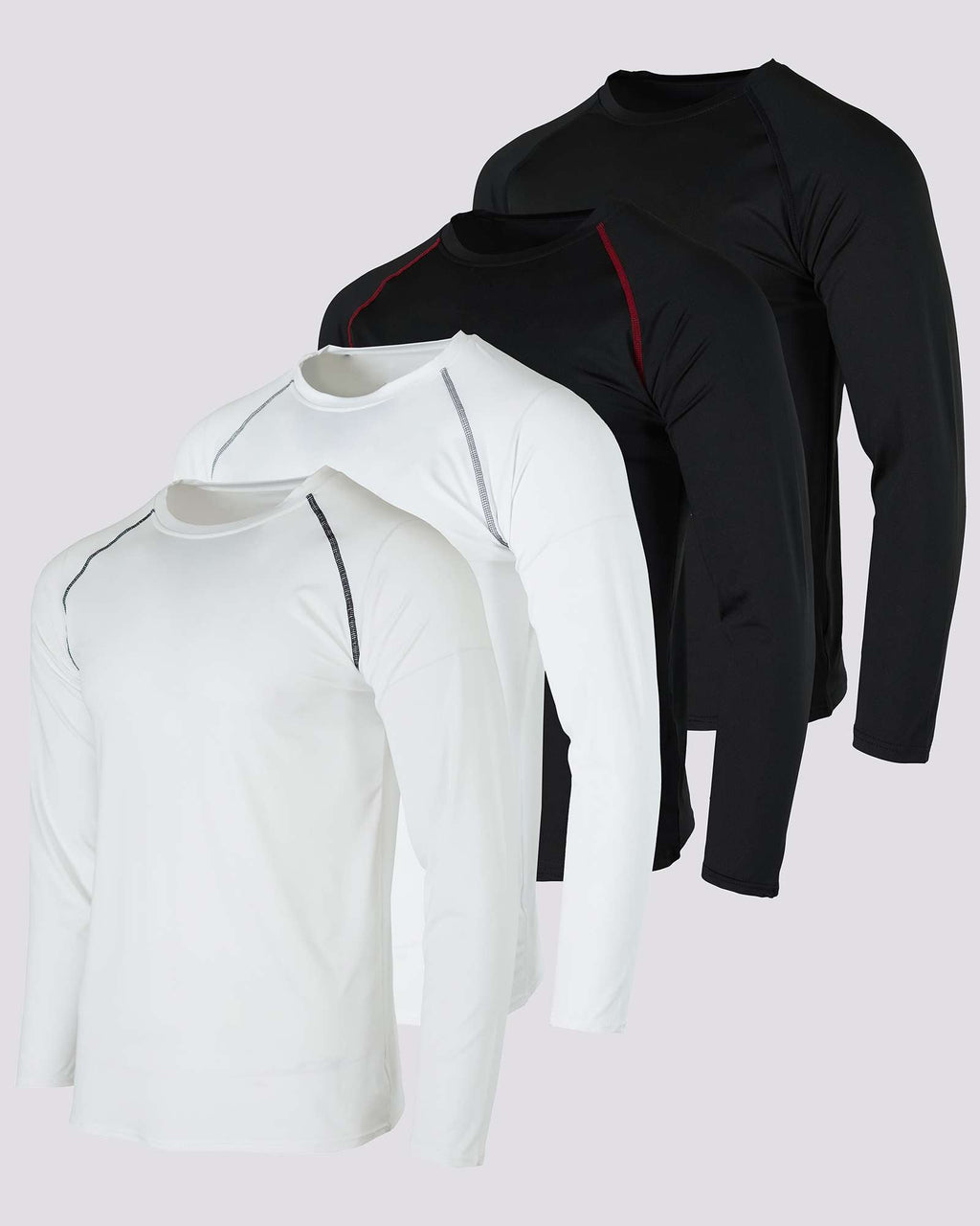 4 Pack: Mens Compression Long Sleeve Shirt