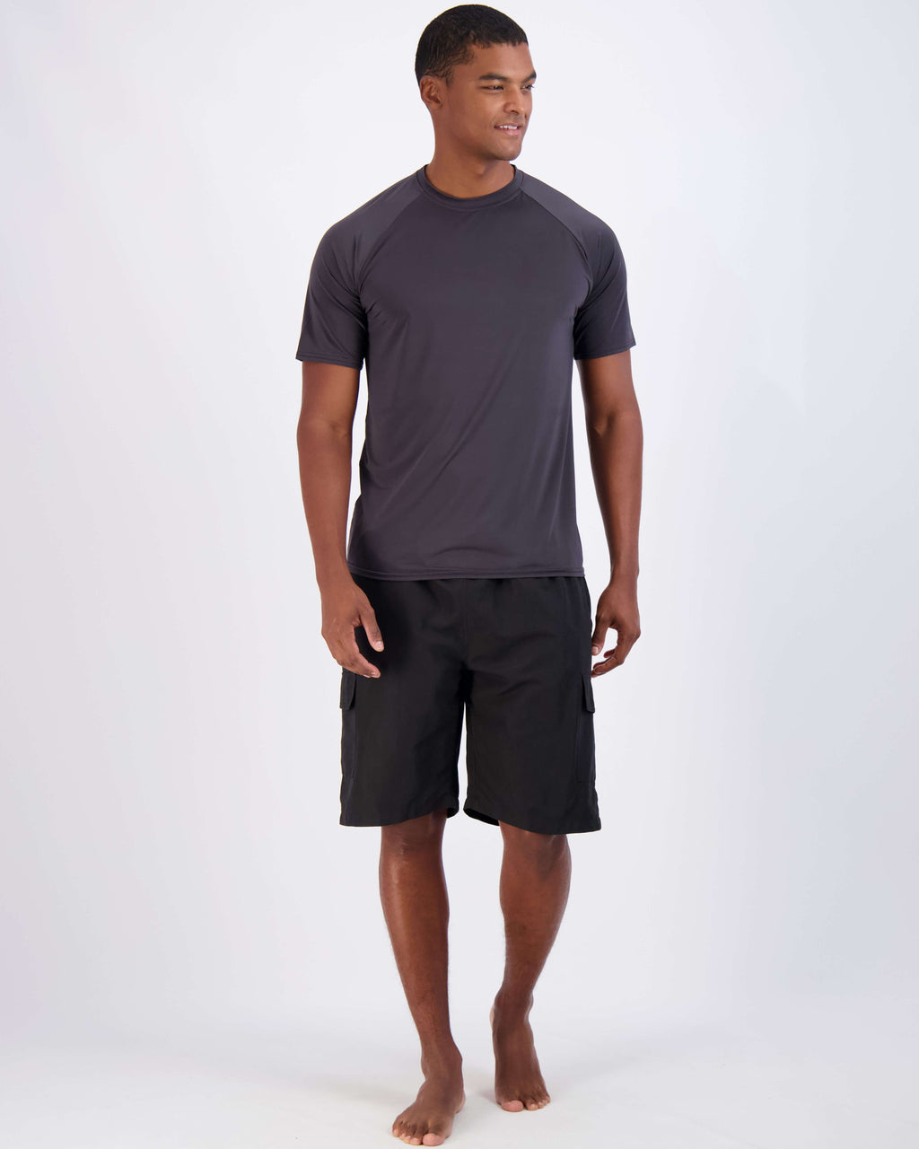 4 Pack: Men's Short Sleeve Rash Guard Shirt (Available In Big & Tall)