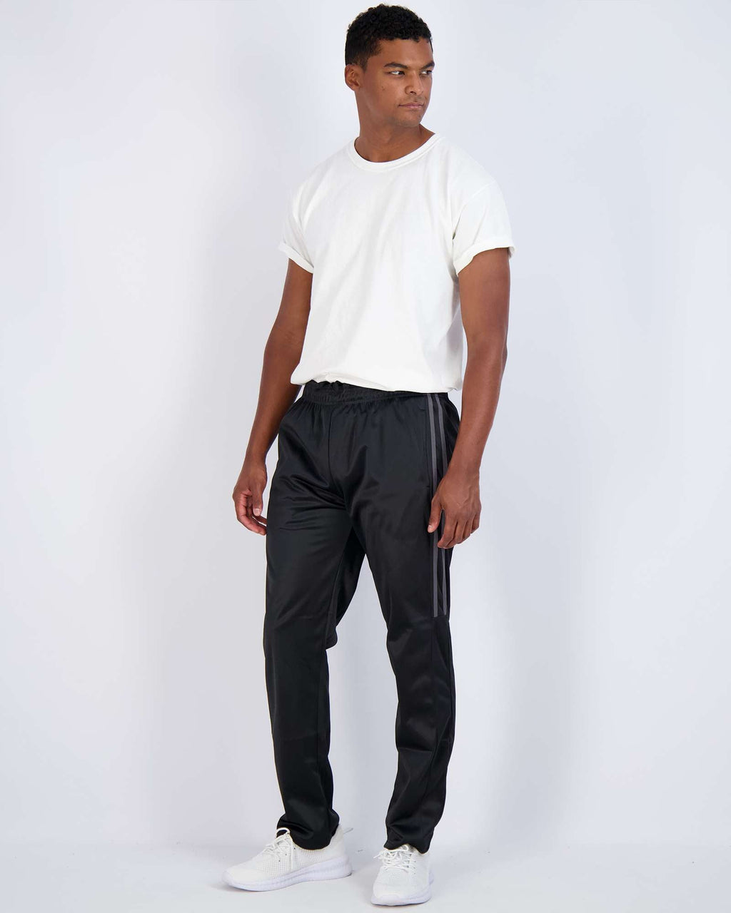 3 Pack: Mens Active Athletic Casual Tricot Open Bottom Sweatpants with Pockets (Available in Big & Tall)