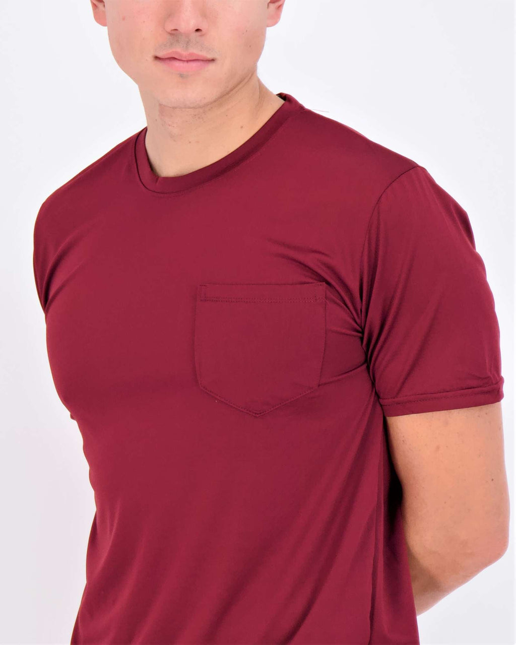 4 Pack: Mens Dry-Fit Active Pocket Short Sleeve Crew T-Shirts (Available in Big & Tall)
