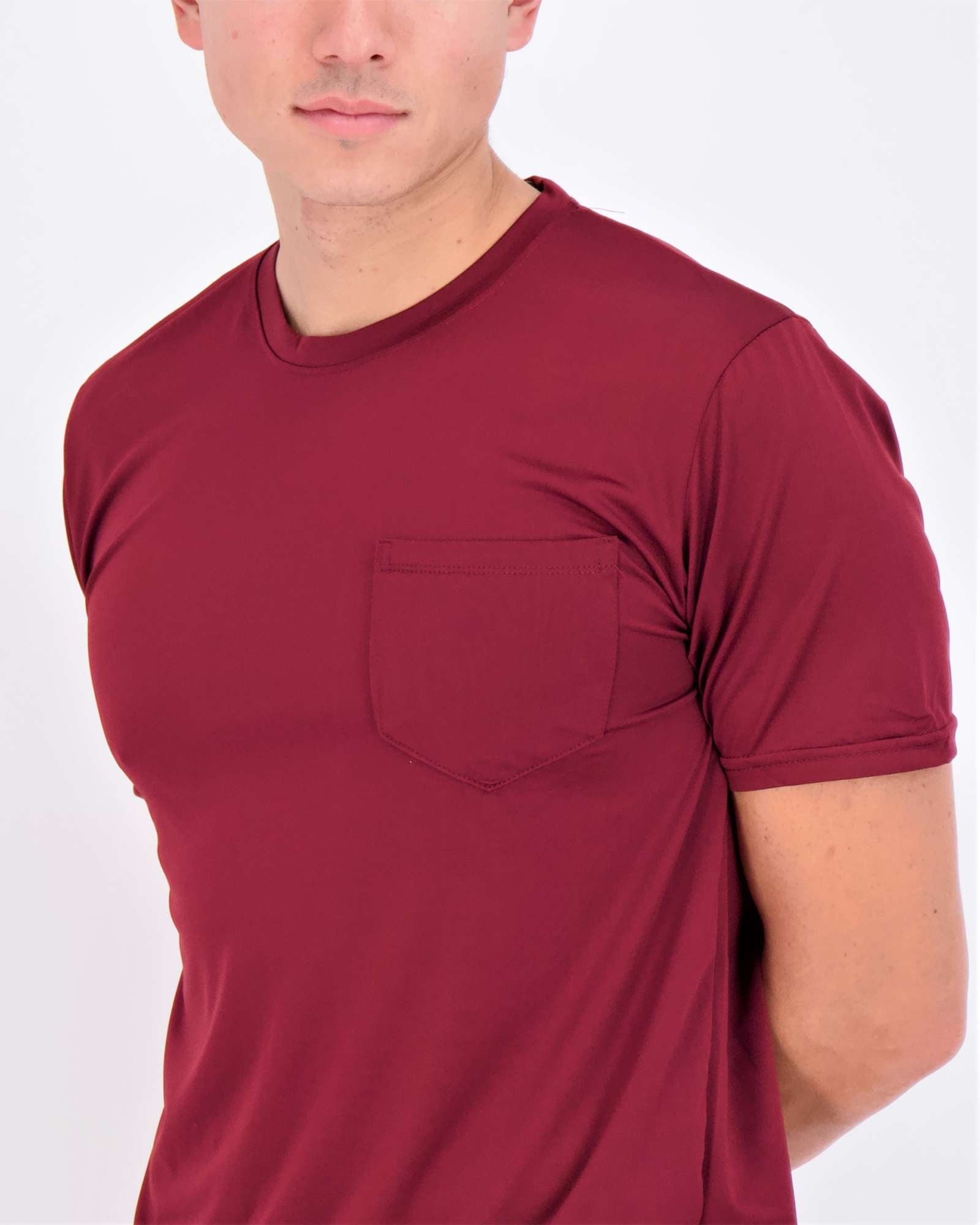 4 Pack: Mens Dry-Fit Active Pocket Short Sleeve Crew T-Shirts (Available in Big & Tall)