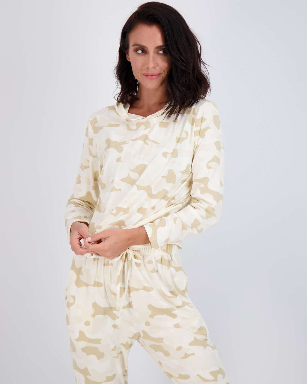 4 Piece: Womens Long Sleeve Henley & Jogger Lounge Pajama Set