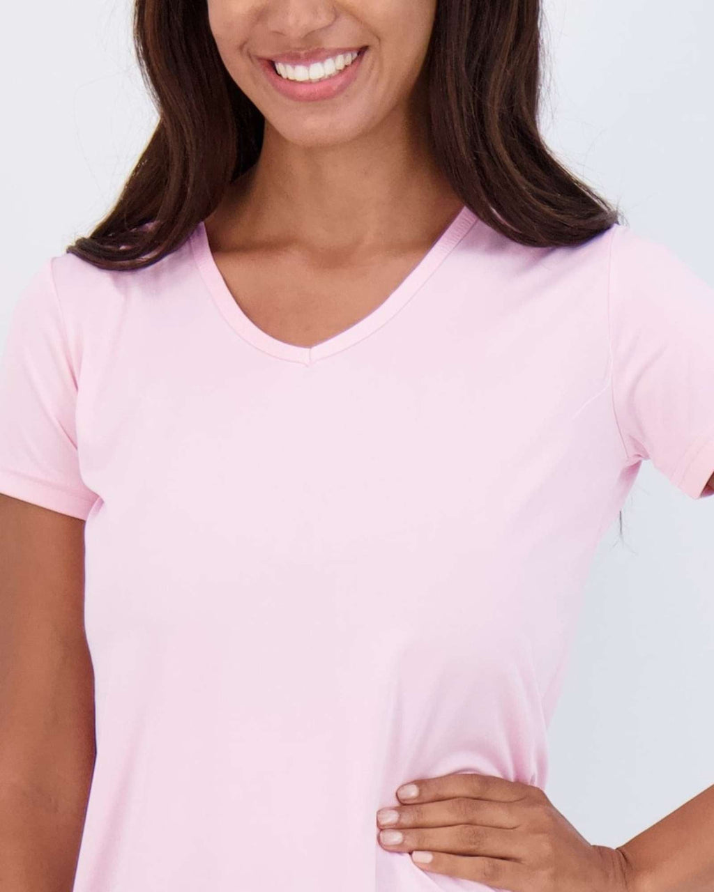 5 Pack: Womens Short Sleeve Dry-Fit V-Neck T-Shirt