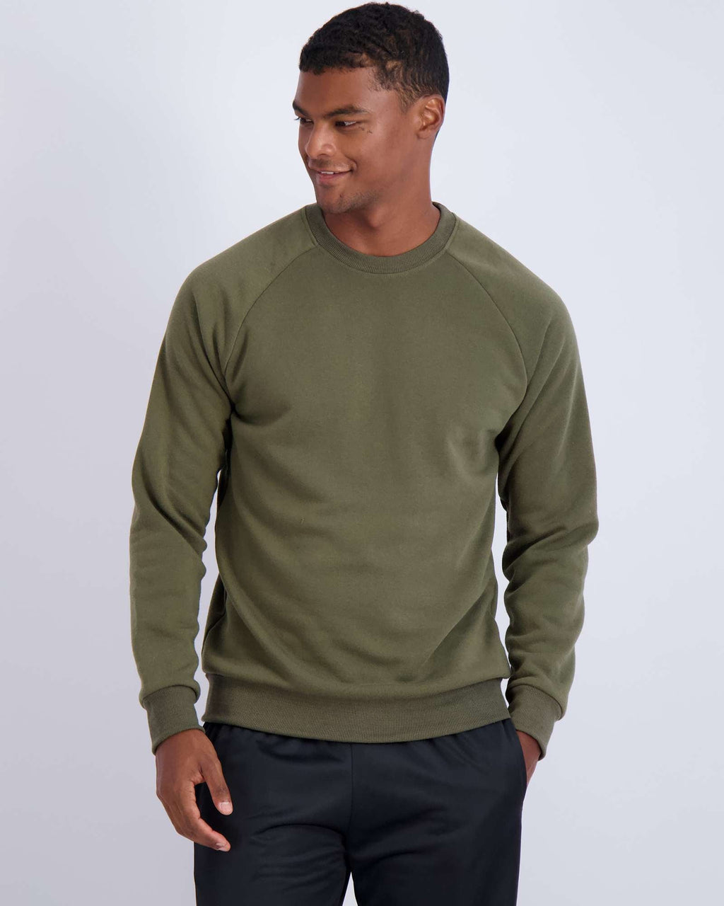 3 Pack: Mens Fleece Crewneck Pullover Sweatshirt