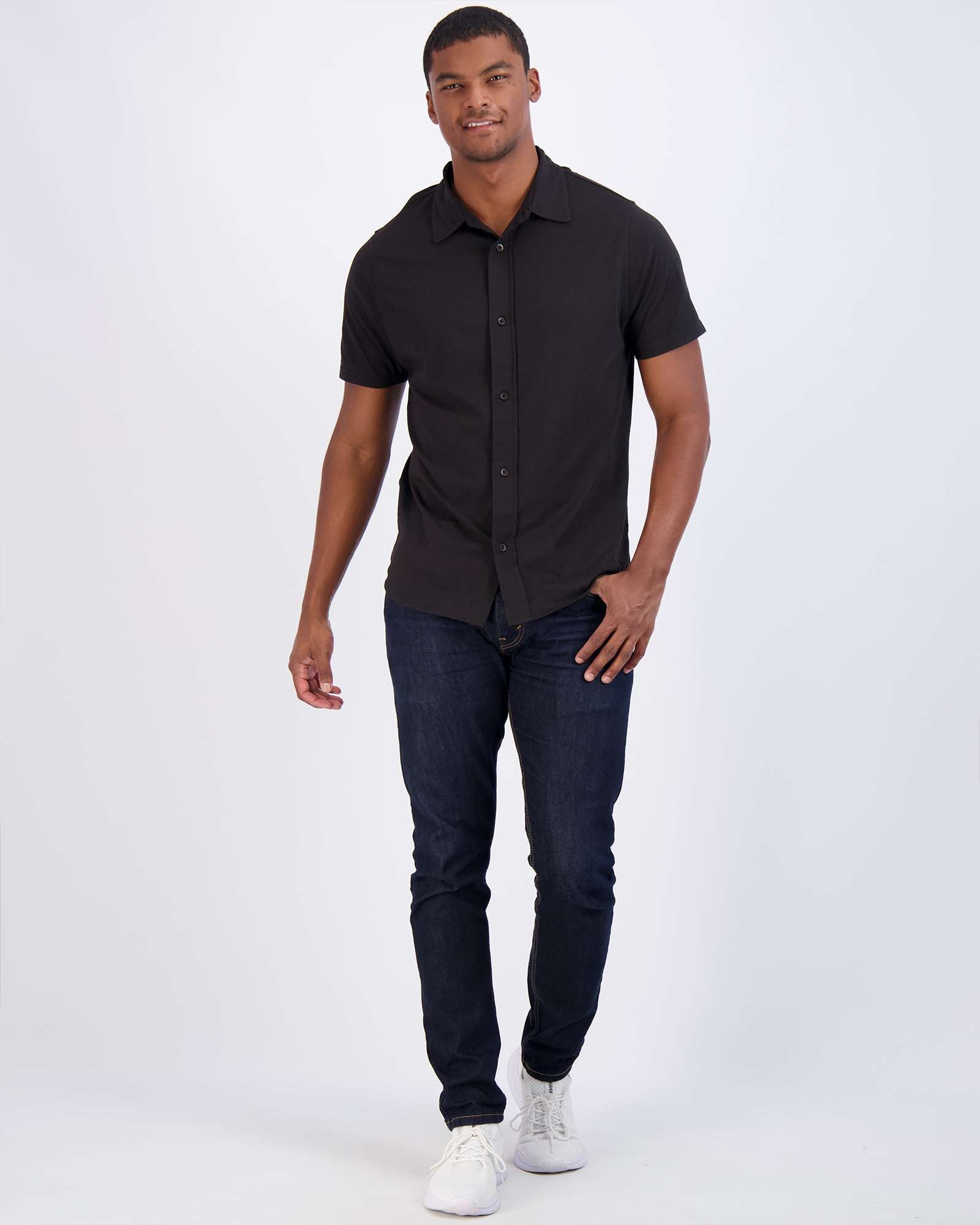 3 Pack: Men's Regular Fit Short Sleeve Button Down Shirt (Available in Big & Tall)