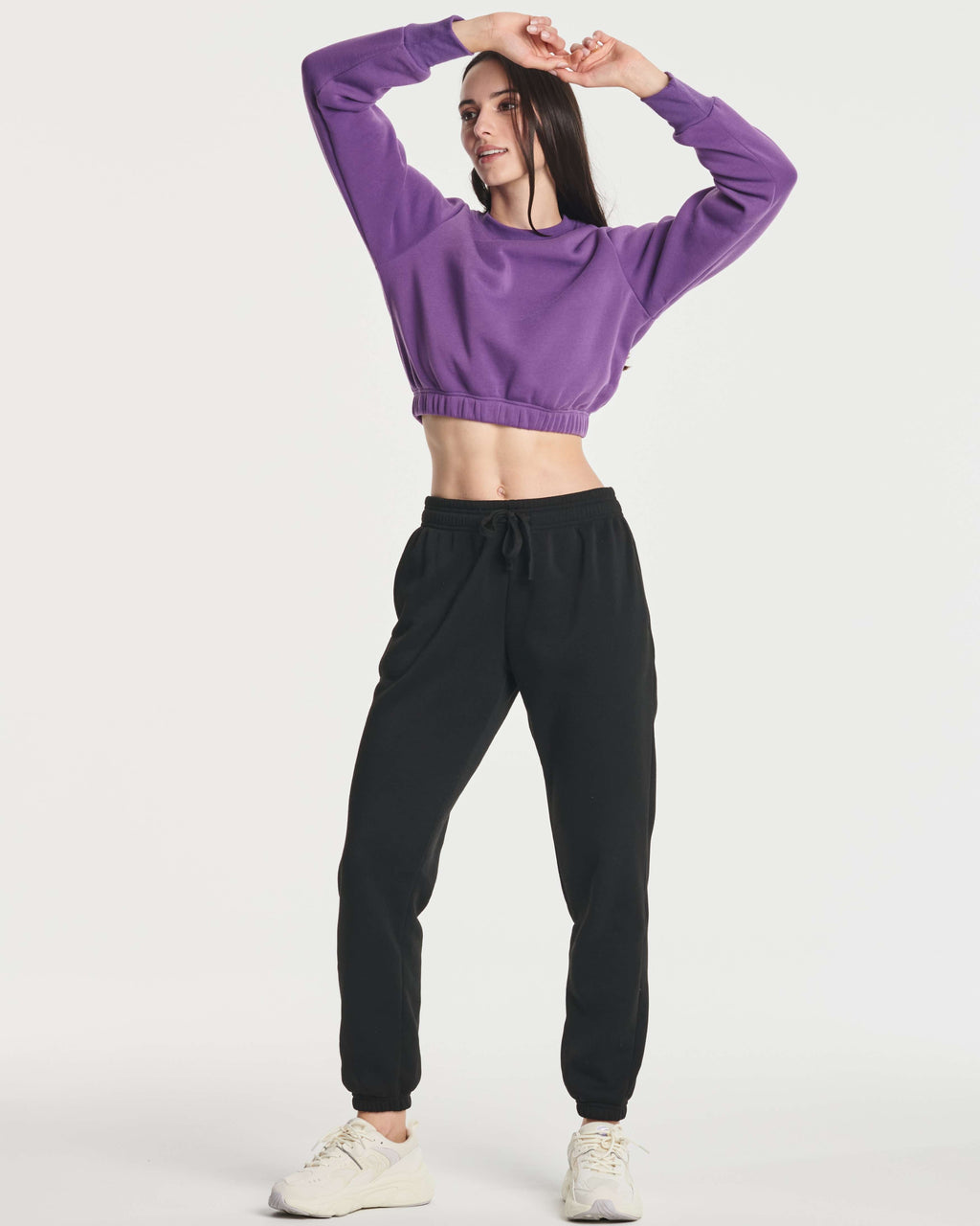 3 Pack: Women's Fleece Cropped Sweatshirt (Available in Plus Size)