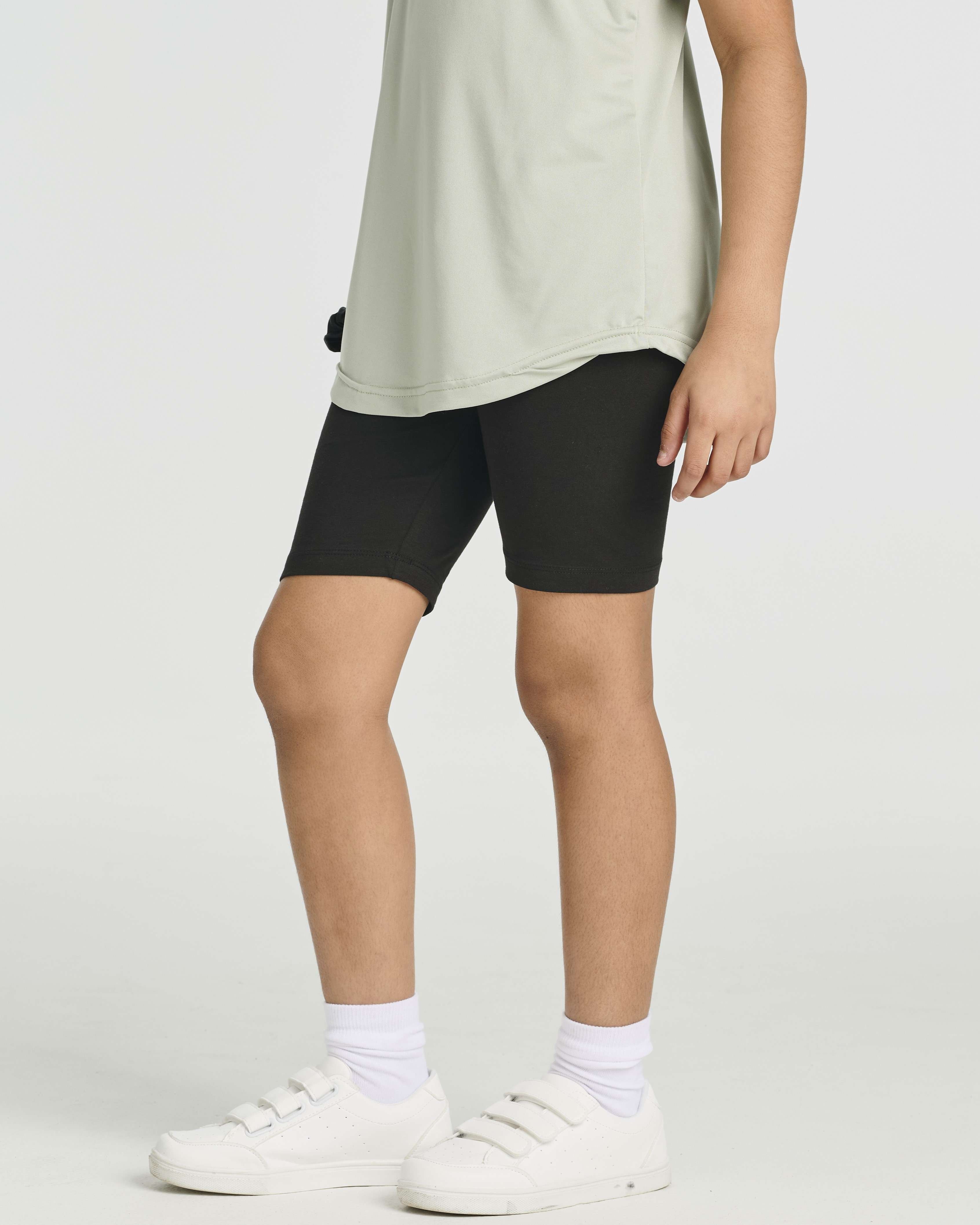 5 Pack: Girls' Cotton Spandex Biker Shorts