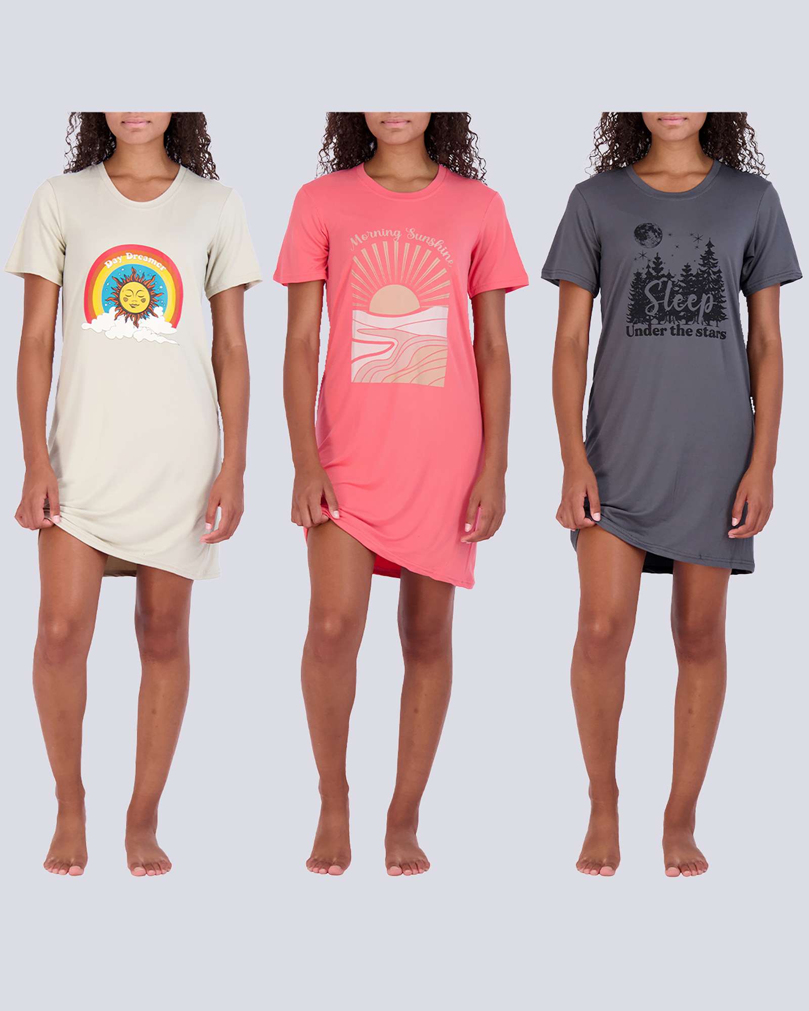 3 Pack: Womens Ultra-Soft Pajama Lounge Shorts