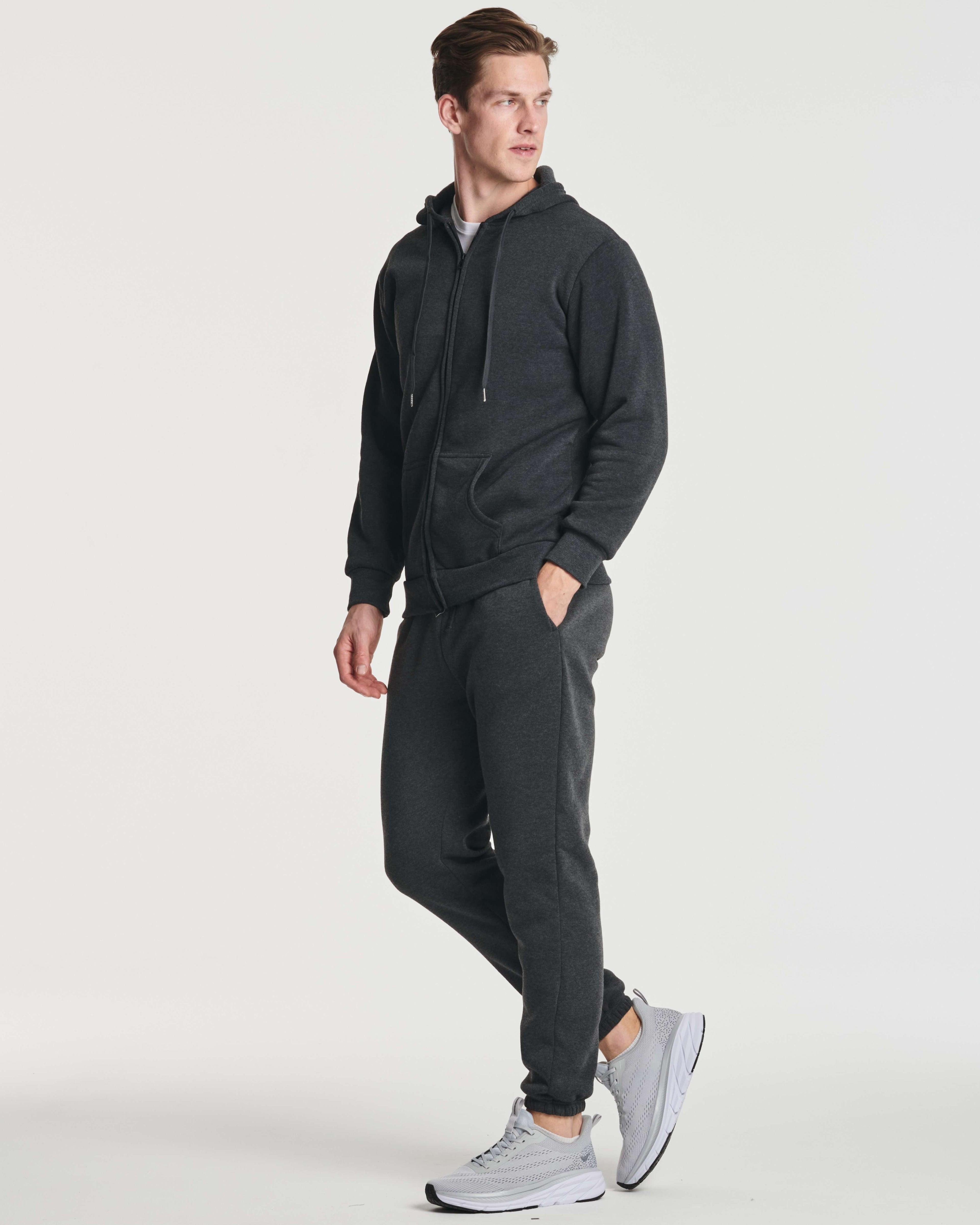 3 Pack: Men's Fleece Jogger Sweatpants (Available in Big & Tall)